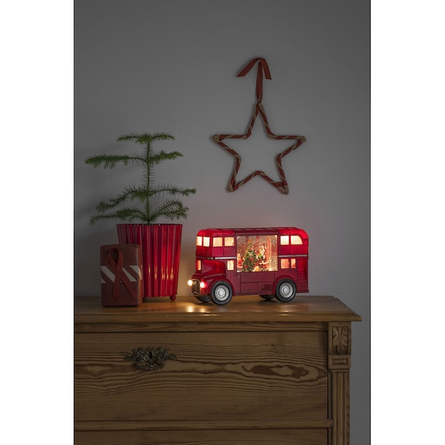 KONSTSMIDE LED Laterne »Weihnachtsdeko rot«, 5 flammig-flammig, LED  Wasserlaterne, rot, 