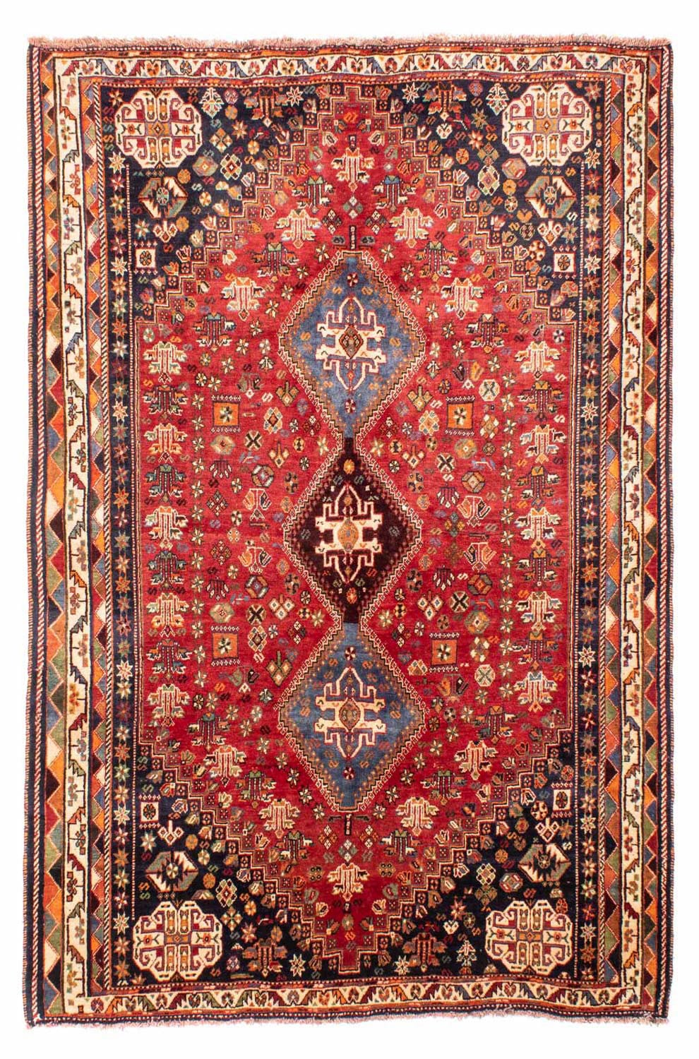 morgenland Wollteppich »Shiraz Medaillon Rosso 280 x 183 cm«, rechteckig, 1 günstig online kaufen