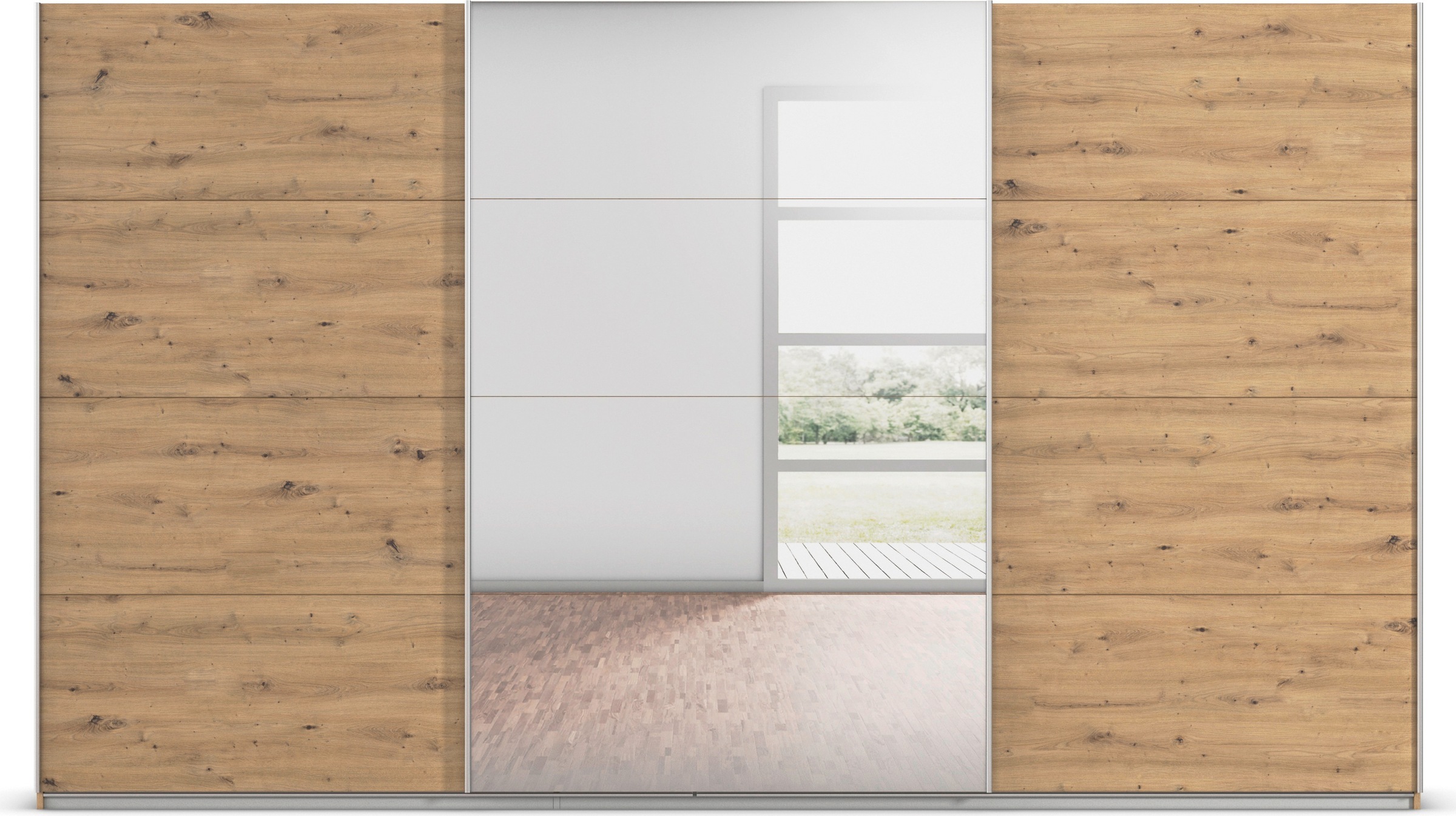 rauch Schwebetürenschrank »Kleiderschrank Schrank Garderobe AGORDO«, Top Innenausstattung, in 4 Breiten und 2 Höhen MADE IN GERMANY