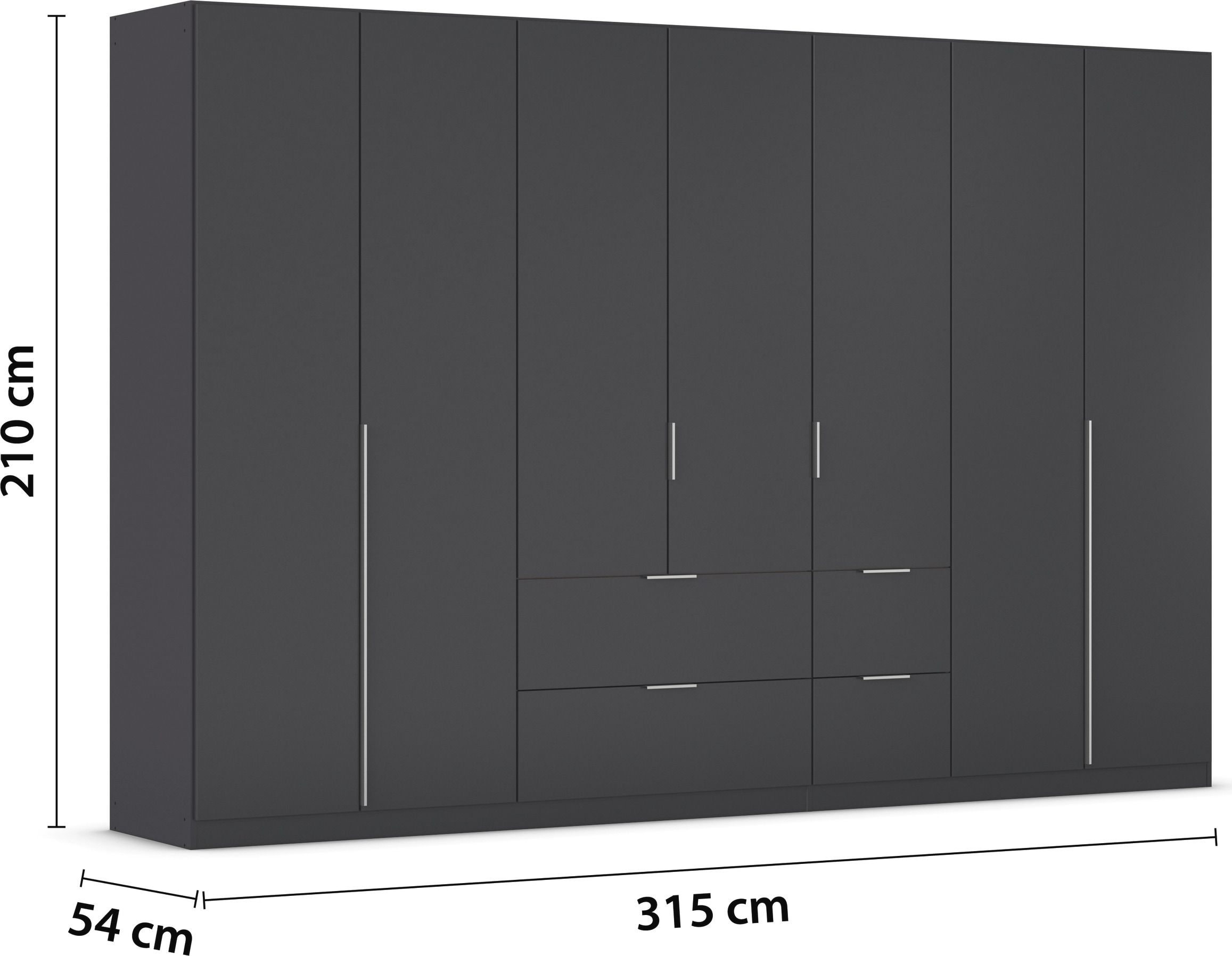 rauch Drehtürenschrank »Kleiderschrank Schrank Garderobe AGORDO mit Dekor- oder Hochglanzfront«, (in zwei Griff-Farben mit Dekor- oder Hochglanzfront), mit Außenschubkästen, in 6 Breiten und 2 Höhen MADE IN GERMANY