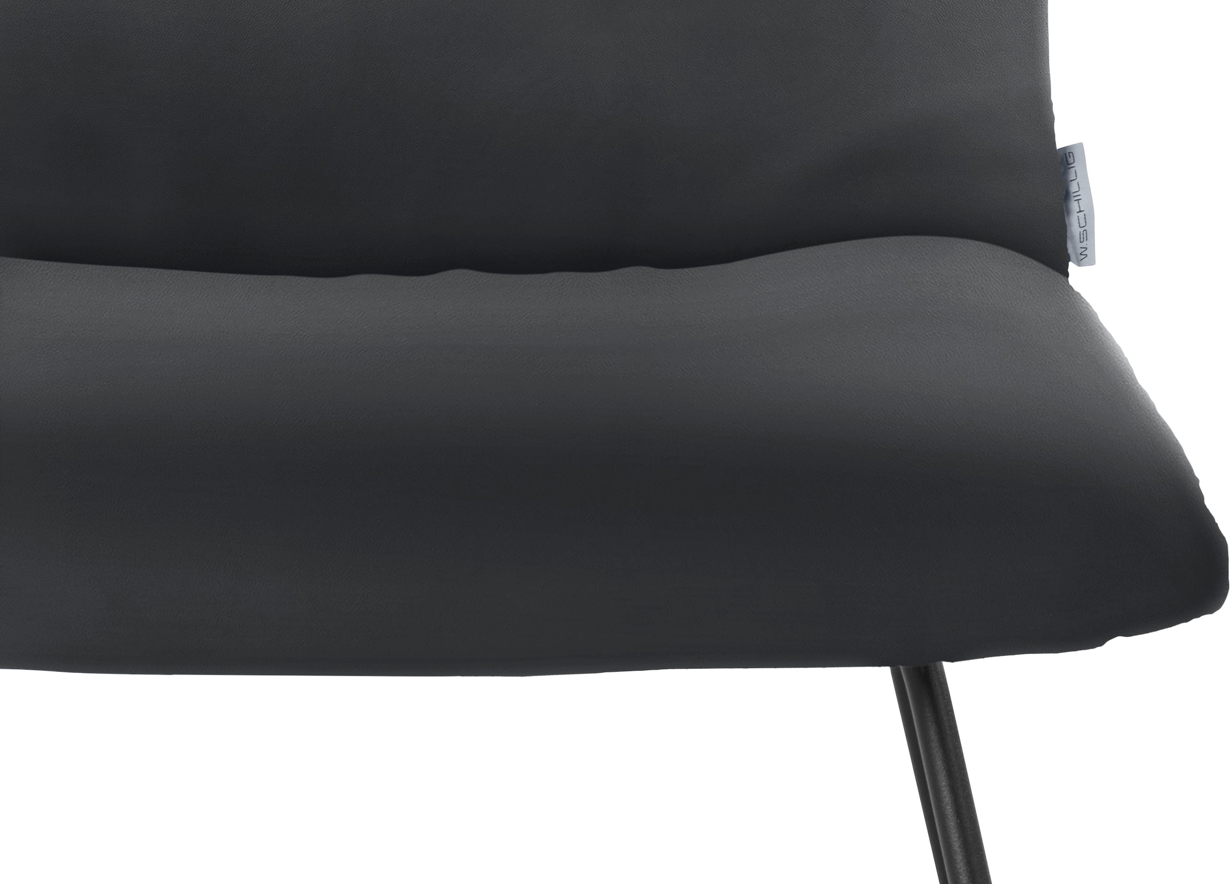 W.SCHILLIG Polsterstuhl »jakob«, Longlife Xtra-Leder Z59, mit Drahtrohrgestell in Schwarz pulverbeschichtet