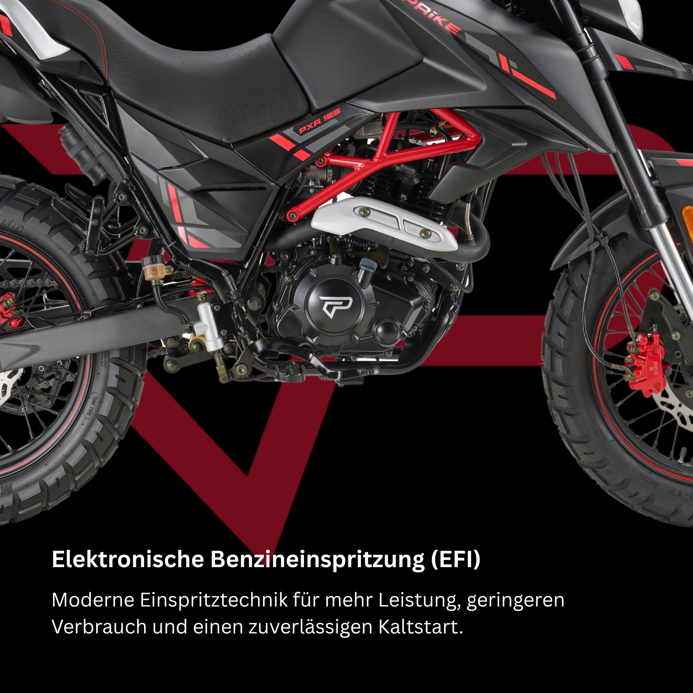 PRIKE Motorrad »PXA 125 Adventure, E5+« 124 cm³ 85 km/h Euro 5+ 9,9 7,3 kW, 9,9 PS, CBS, 125er Reise-Enduro, digitales Cockpit