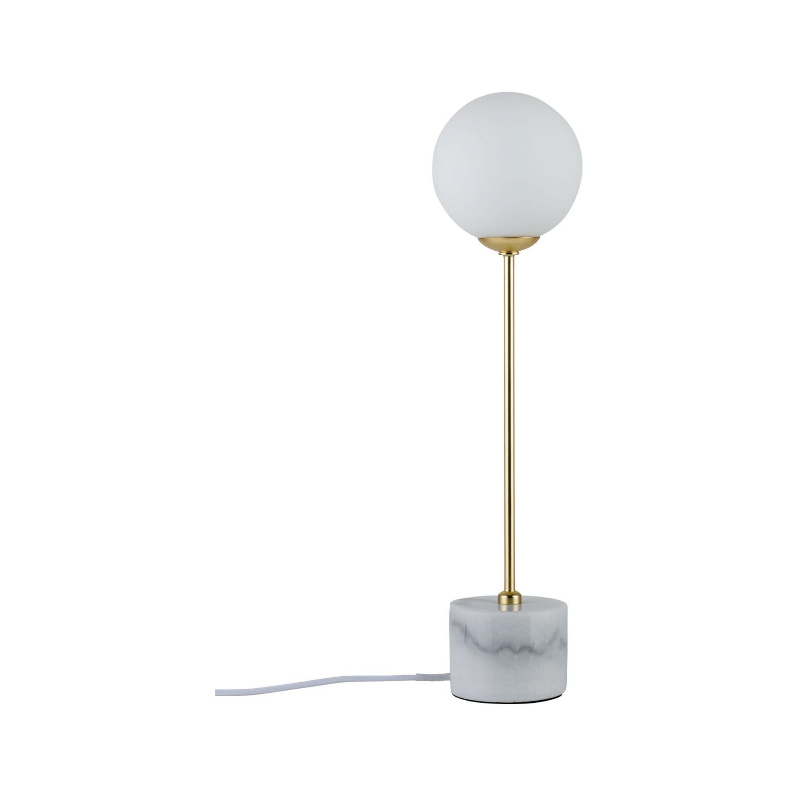 Paulmann Tischleuchte »Neordic Moa max.1x10W G9 Weiß/Gold matt 230V Glas/Marmor/Metall«, 1 flammig, Leuchtmittel G9 | ohne Leuchtmittel