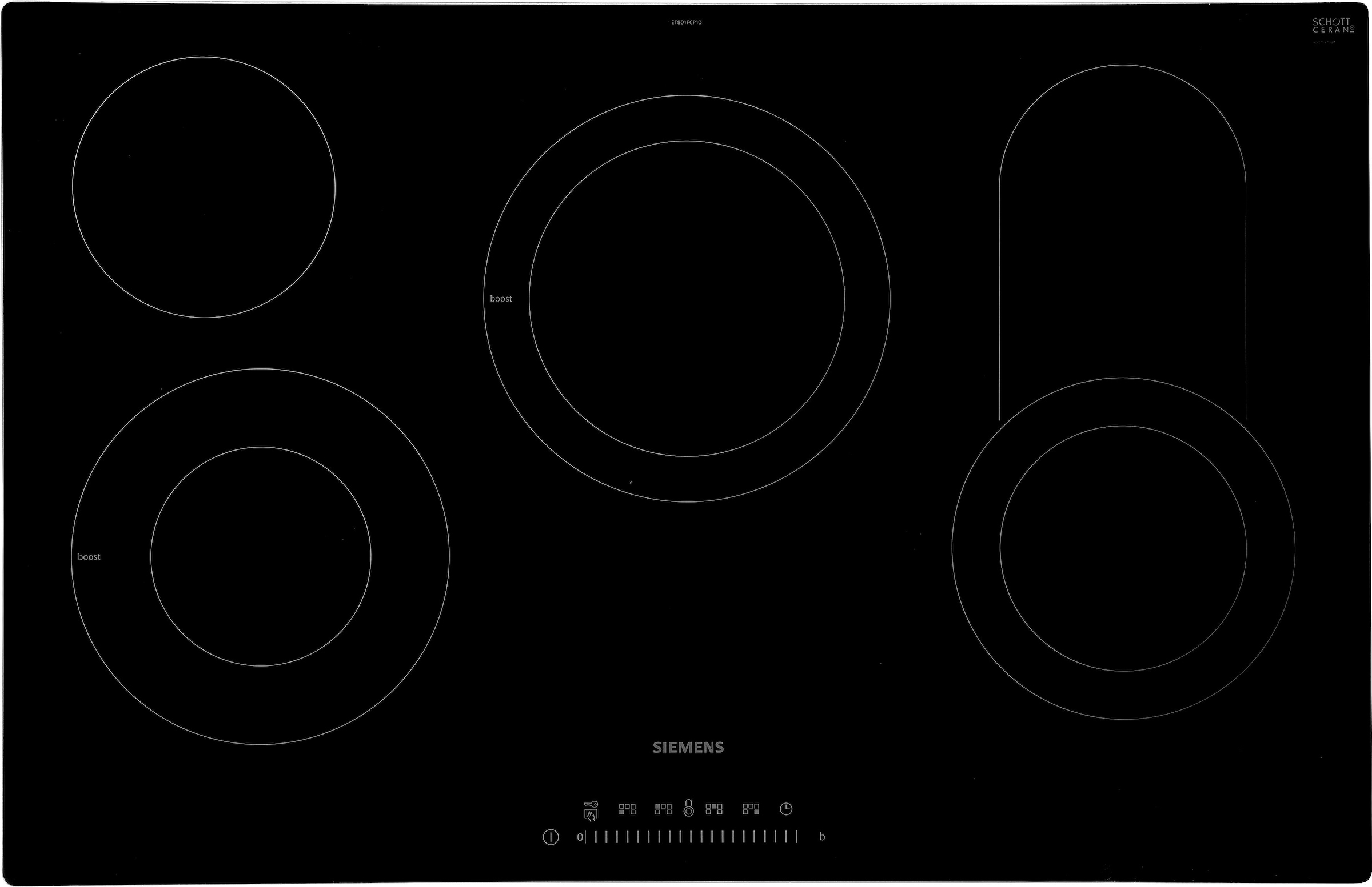 SIEMENS Elektro-Kochfeld von SCHOTT CERAN® »ET801FCP1D« günstig online kaufen