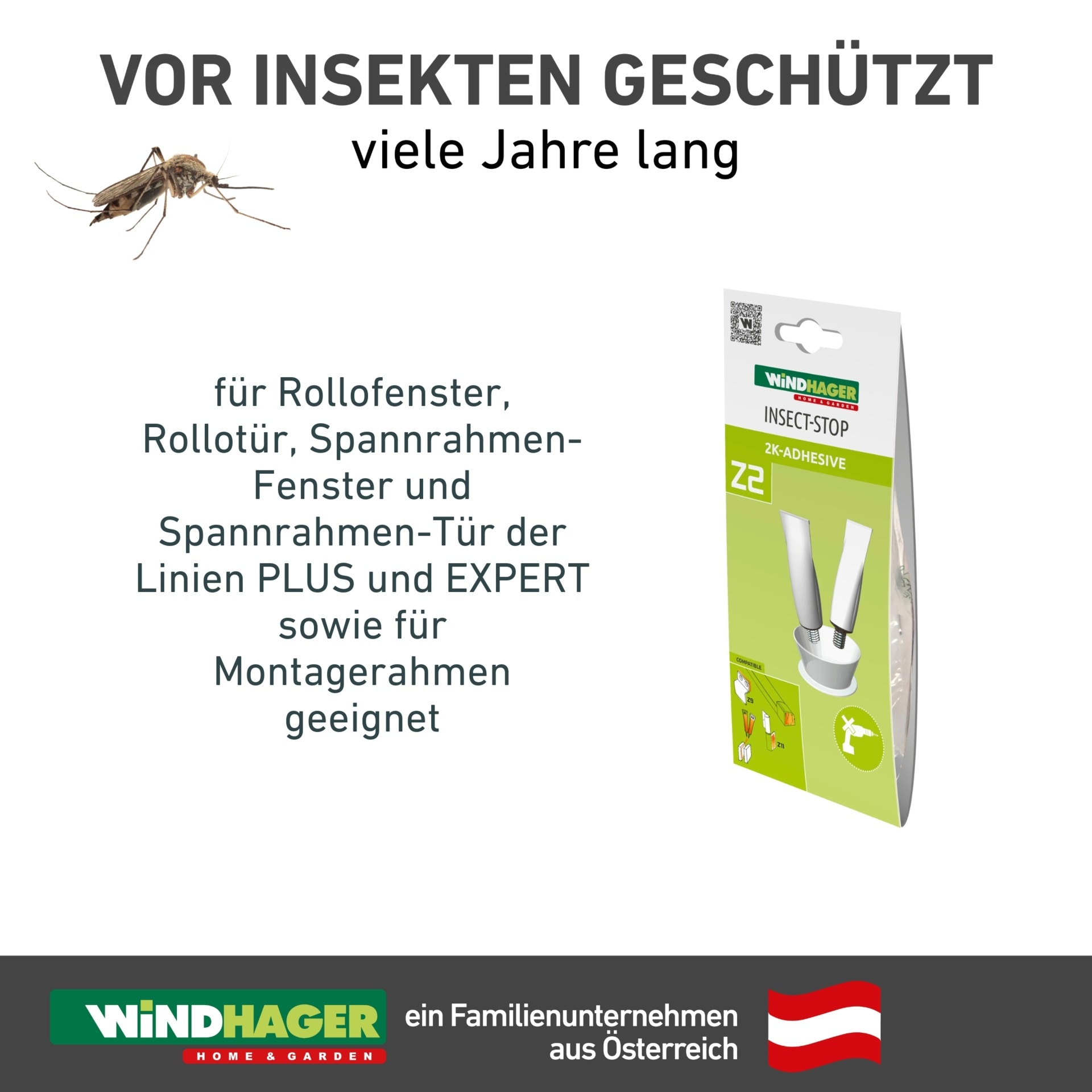 Windhager Montagekleber »Montagekleber für Fliegengitter, Befestigung von Scharnieren, Winkeln« Insektenschutz Montagekleber-Set 2 Komponenten