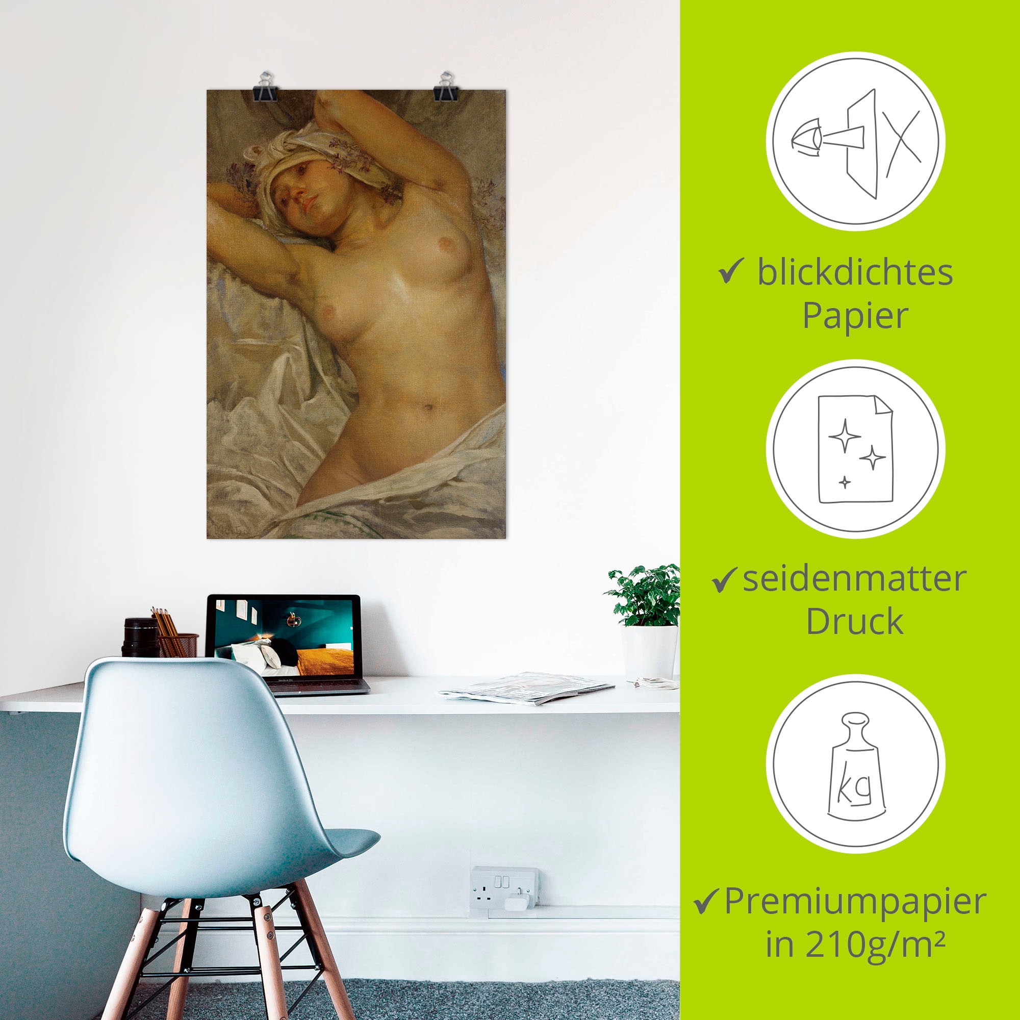 Artland Wandbild »Mädchenakt. 1922.« Frau 1 Stk. tlg. als Leinwandbild, Poster, Wandaufkleber in verschied. Größen