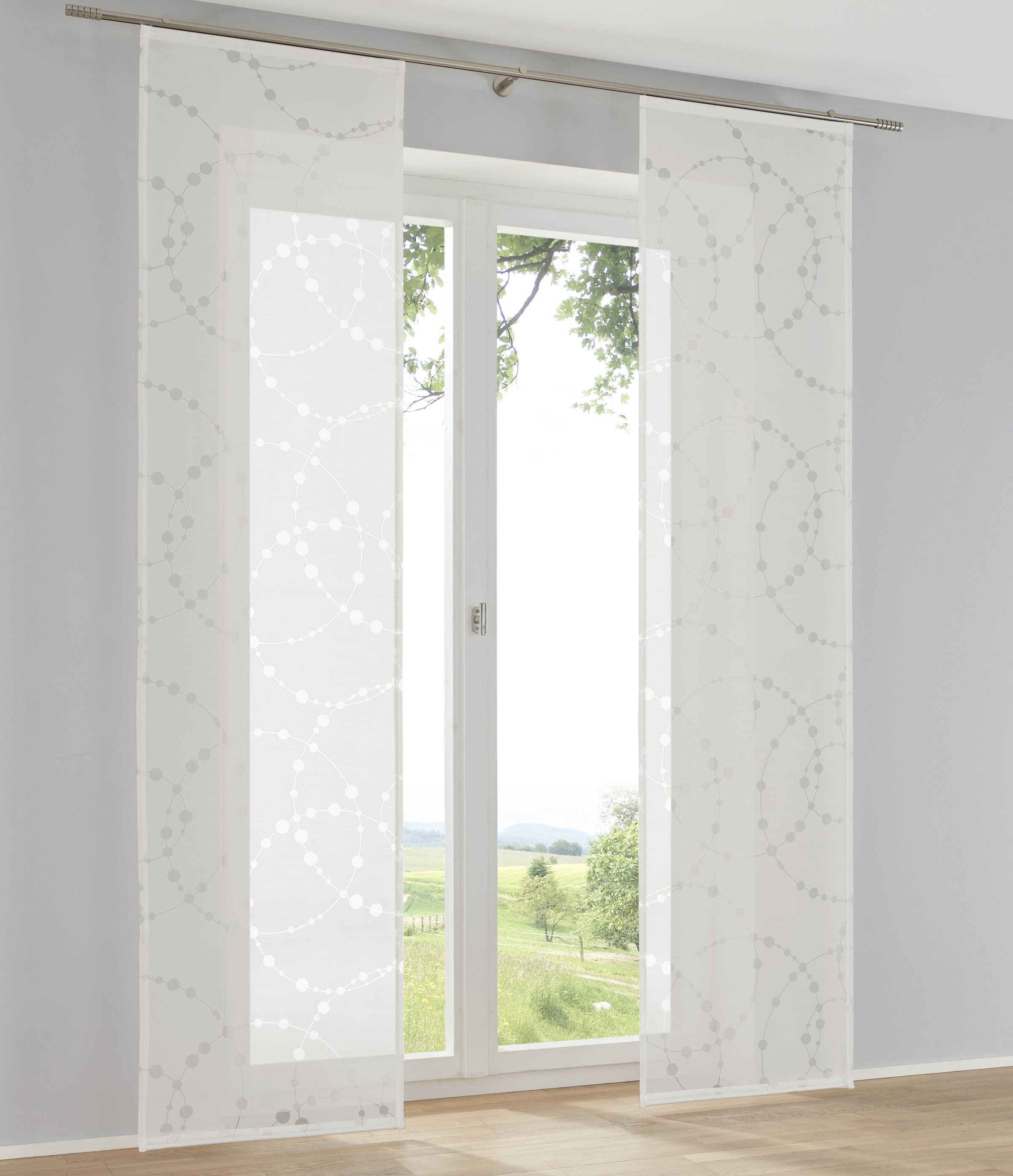 Kutti Schiebegardine »Cadena Schiebevorhang« Paneelwagen 1 Stk. tlg. Ausbre günstig online kaufen