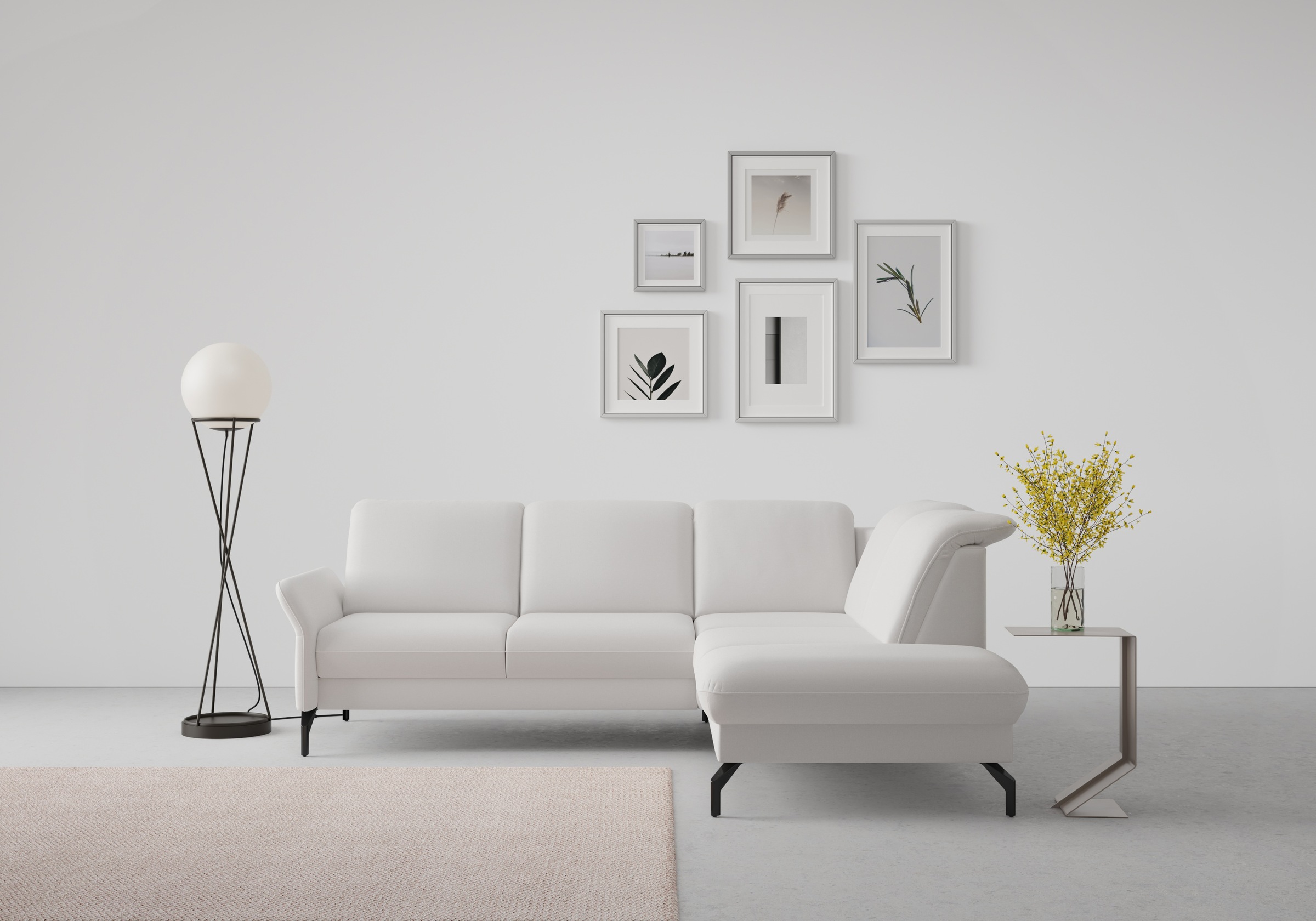 sit&more Ecksofa »Fashion L-Form«, wahlweise mit Kopfteilverstellung und Vorziehsitz, motorisch