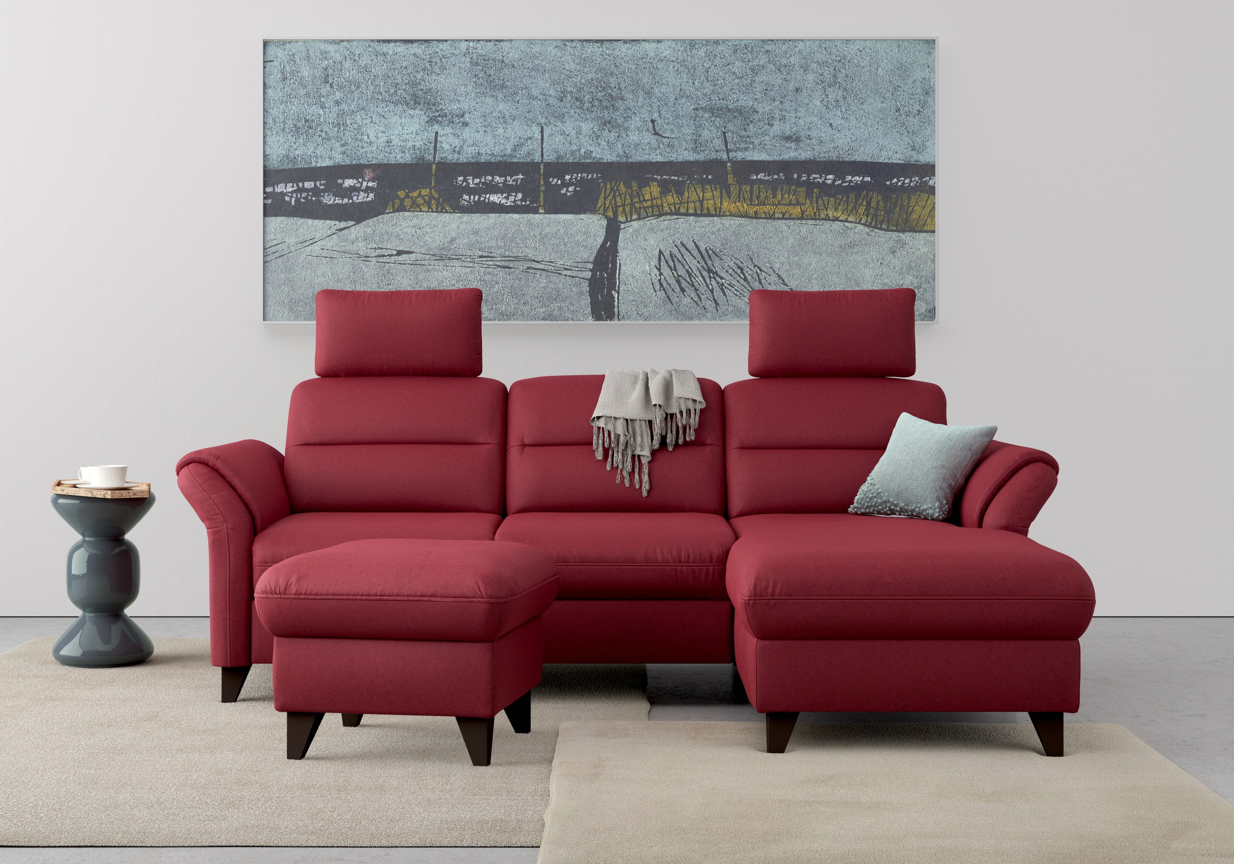 sit&more Ecksofa »Mellum L-Form«, Federkern, wahlweise mit Bettfunktion, Be günstig online kaufen