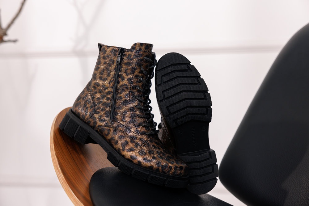 Remonte Schnürstiefelette, Schnürboots, Stiefelette, Profilsohle, mit Glitzer-Schnürsenkel