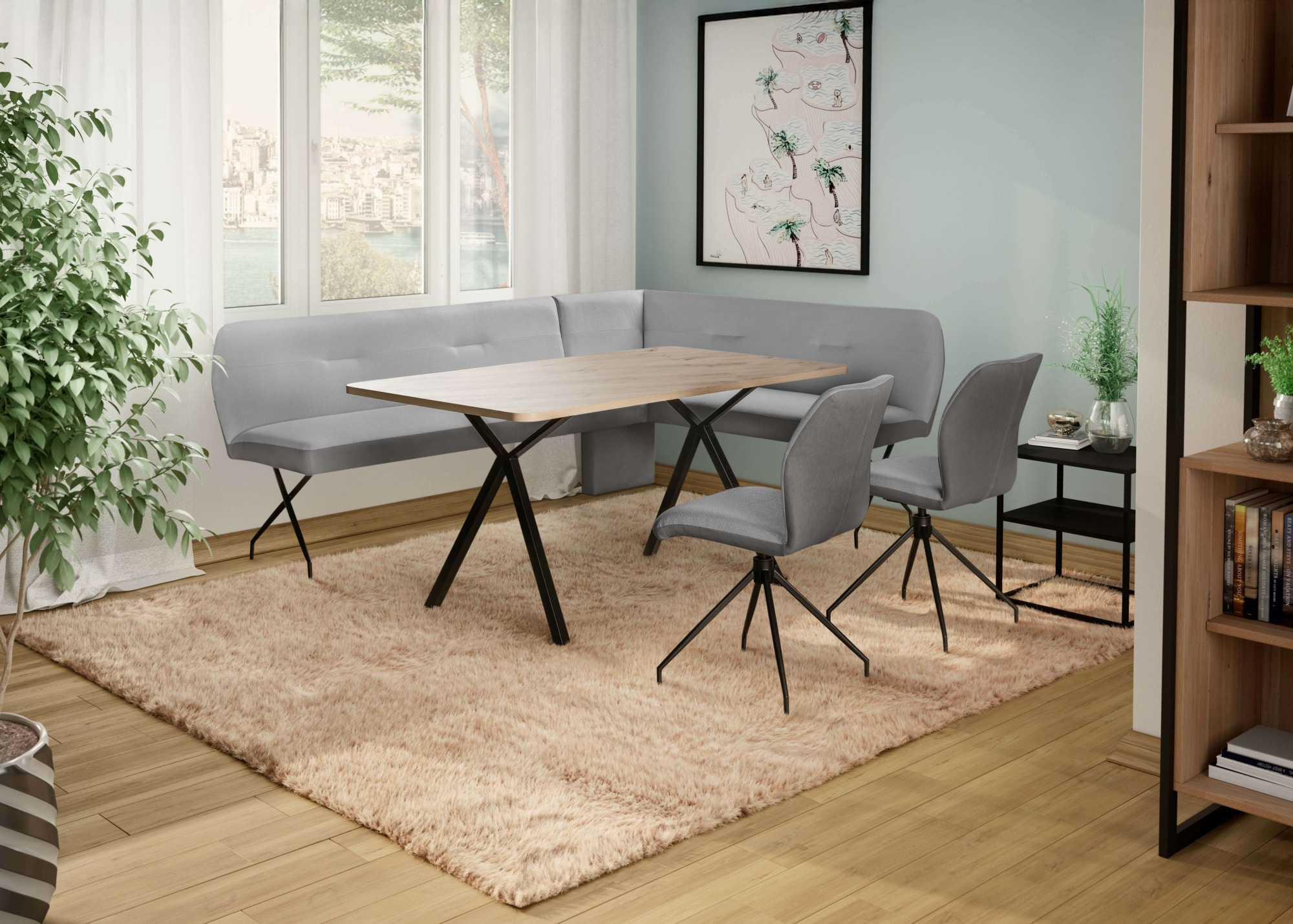 Home affaire Drehstuhl »Bruna Esszimmerstuhl,Polsterstuhl, Küchenstuhl, 4-F günstig online kaufen