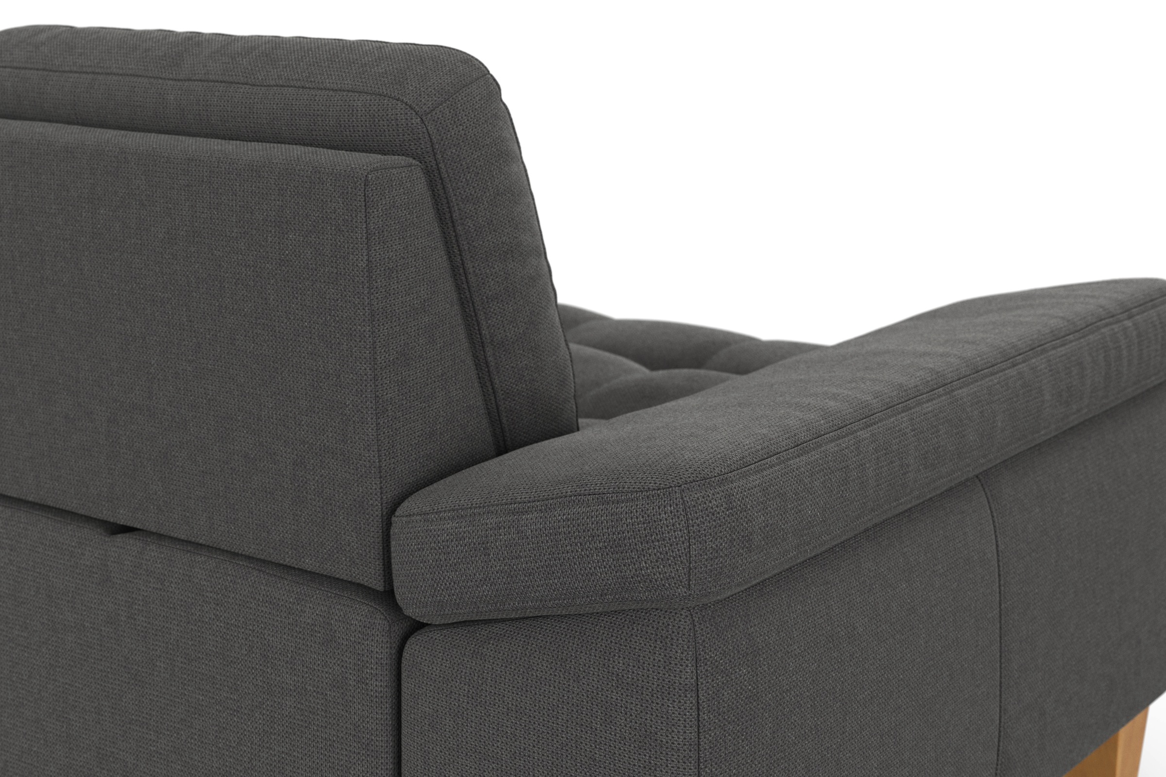 sit&more Ecksofa »Westham L-Form«, mit Recamiere, mit oder ohne Bettfunktion, Bettkasten, Füße Eiche