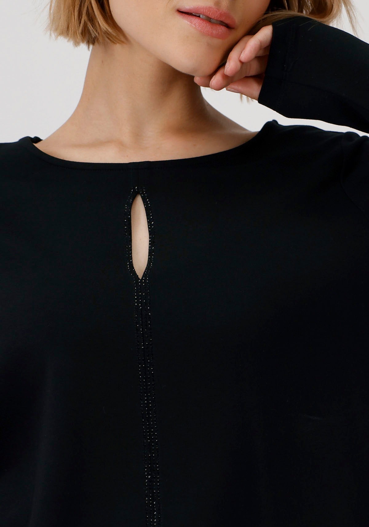 Monari Rundhalsshirt, mi Cut-Out