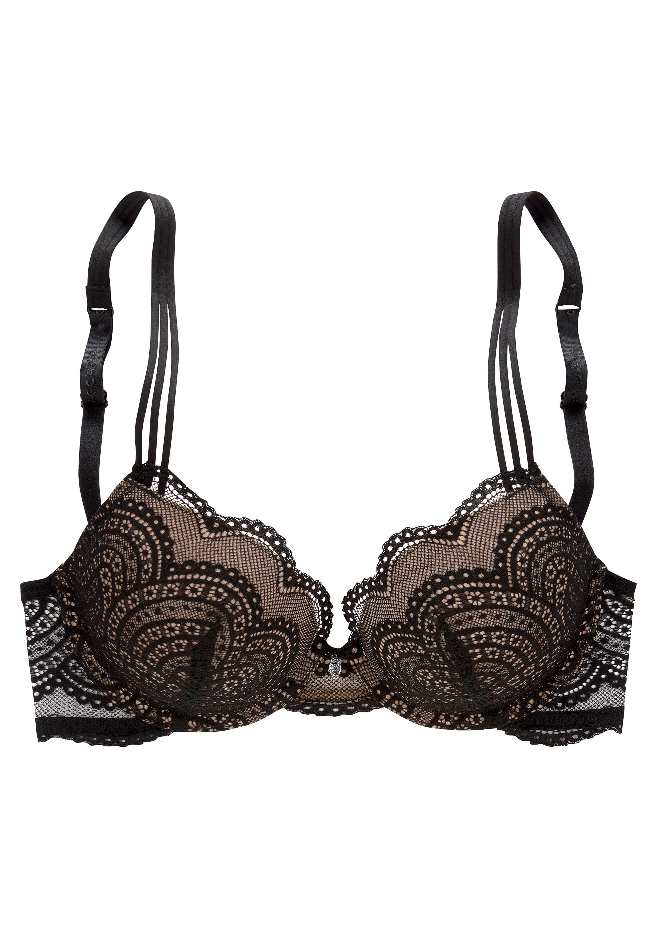 LASCANA Push-up-BH »Kira«, mit extravagantem Bänderdetail an den Trägern, Dessous
