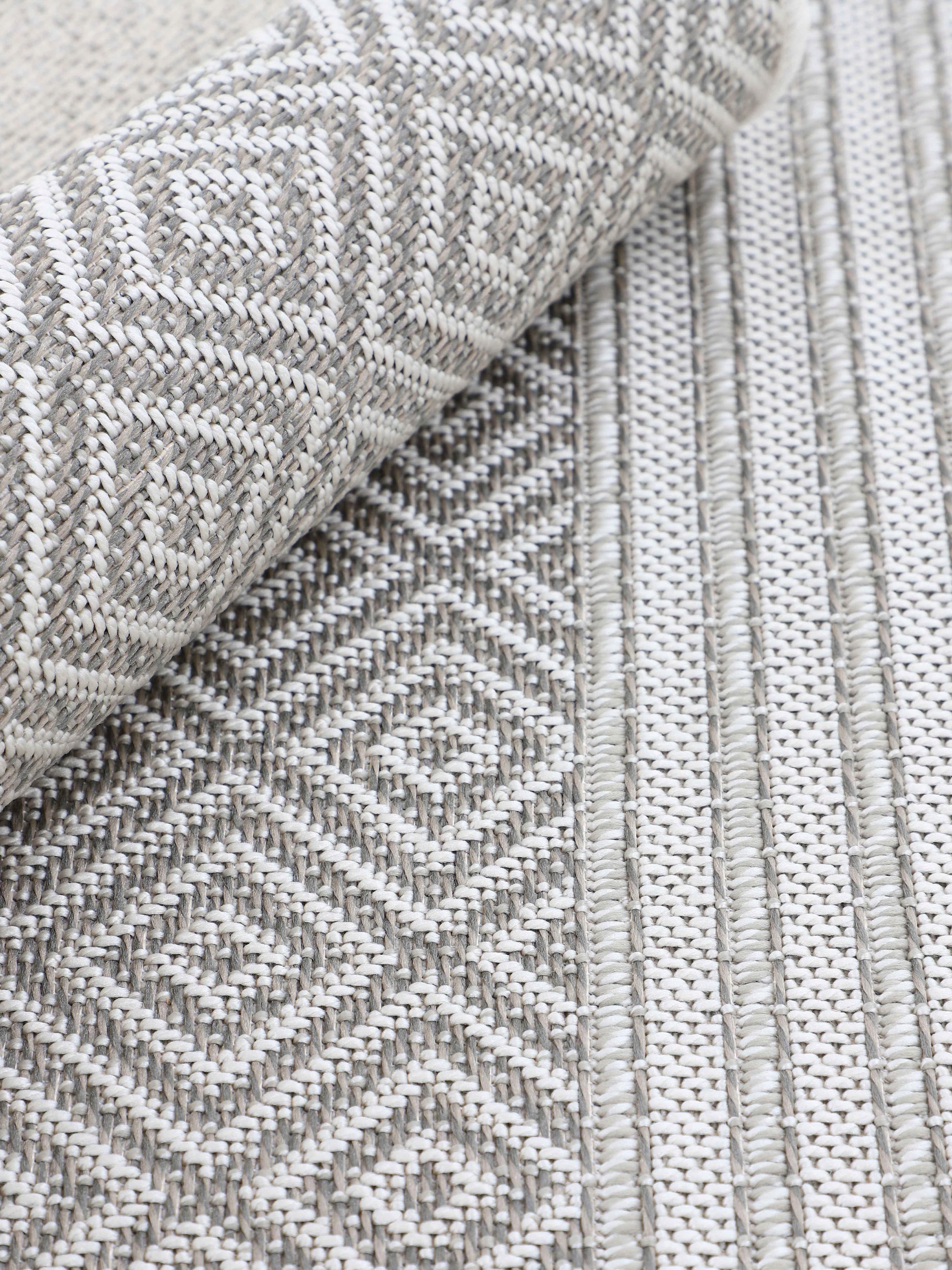 carpetfine Läufer »Boho 103«, rechteckig, 4 mm Höhe, robustes Flachgewebe, Sisal Optik, UV-beständig, Außenbereich