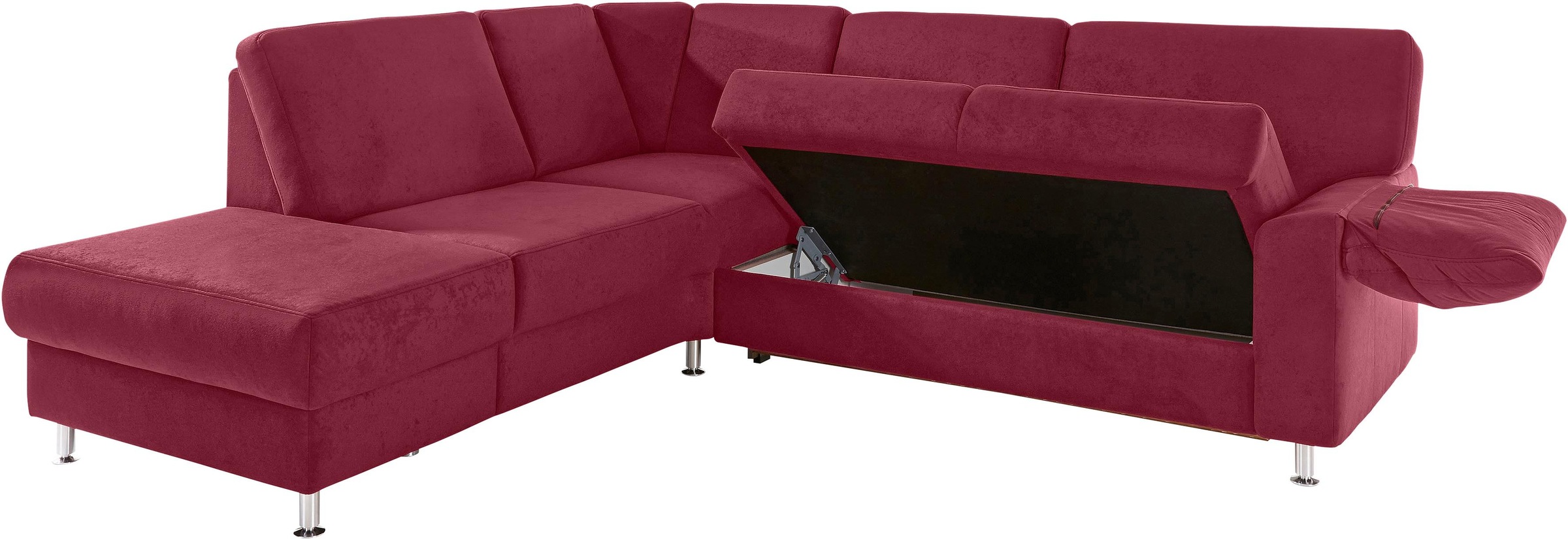 sit&more Ecksofa »Belfort L-Form«, wahlweise mit Vorziehsitz und Bettkasten