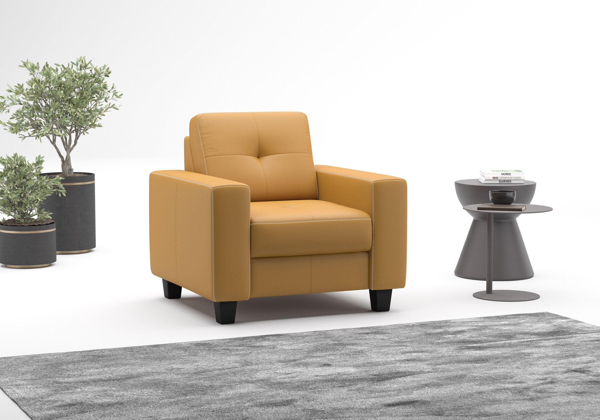 Home affaire Sessel »Varese« Kreuznaht in beige günstig online kaufen