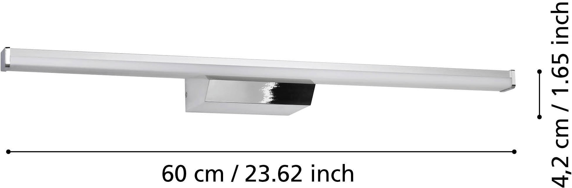 EGLO Spiegelleuchte »REGELLO-Z Spiegellampe - Kunststoff, Alu - LED - 12W - IP44« LED-Modul 1 Stk. Kaltweiß | Neutralweiß | RGB | Warmweiß Wandlampe, Badezimmerlampe, Bad, L60 x H4 x AL13 cm