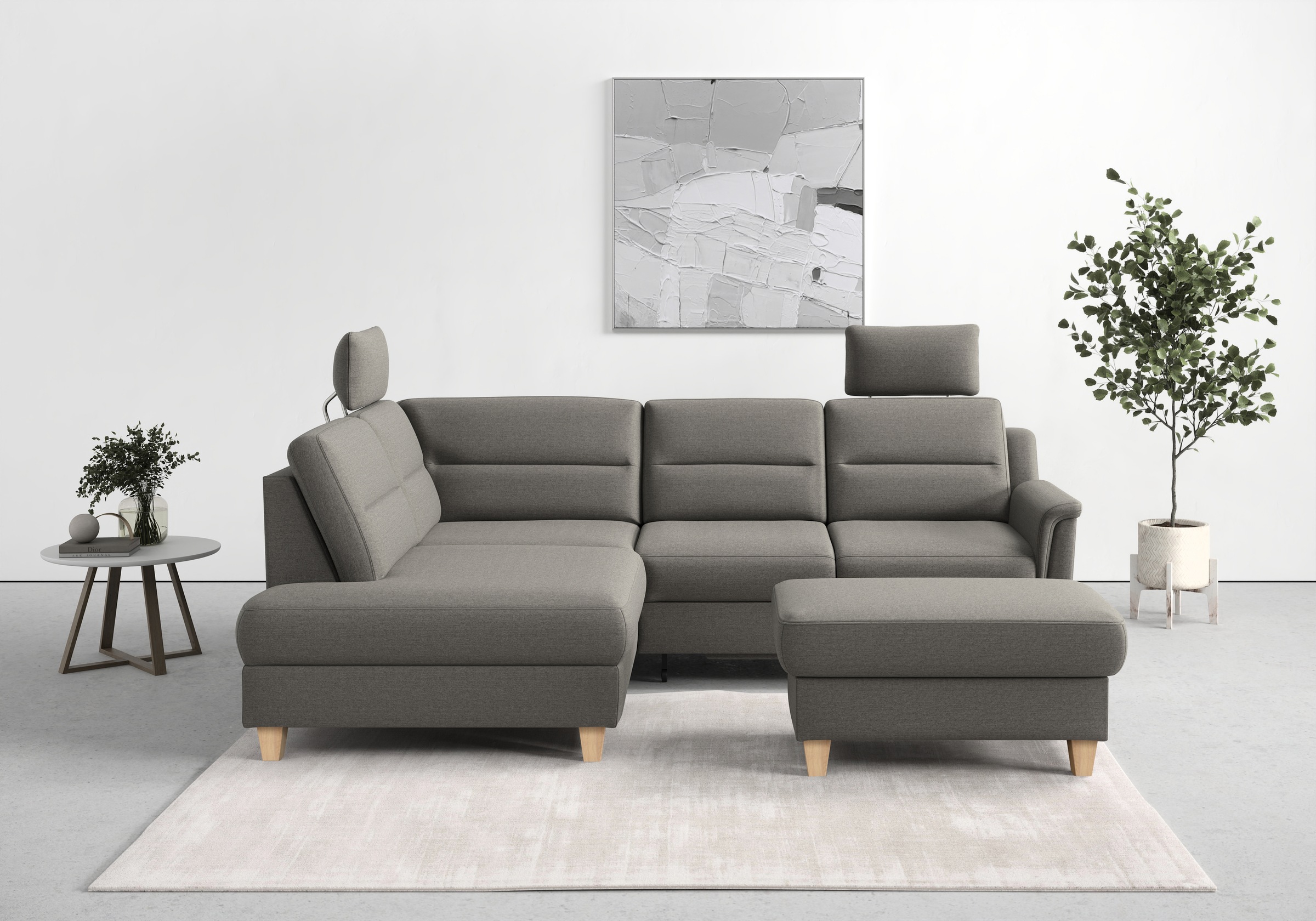 sit&more Ecksofa "Farö L-Form" inklusive Federkern, wahlweise mit Bettfunkt günstig online kaufen