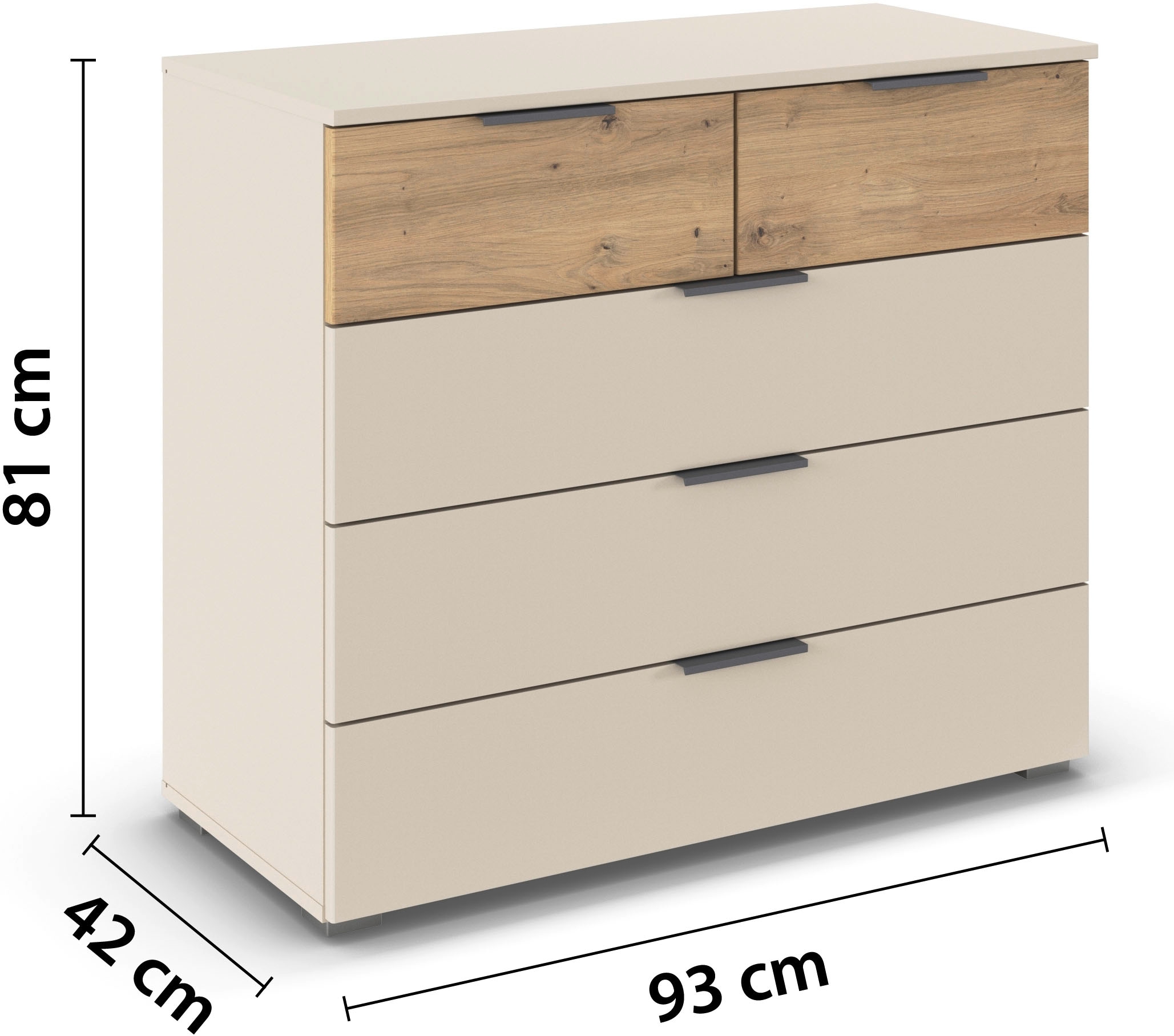 rauch Schubkastenkommode »Sideboard Kommode Schubladenkommode TARRAGONA«, mit 5 geräumigen Schubladen in trendigen Farben MADE IN GERMANY