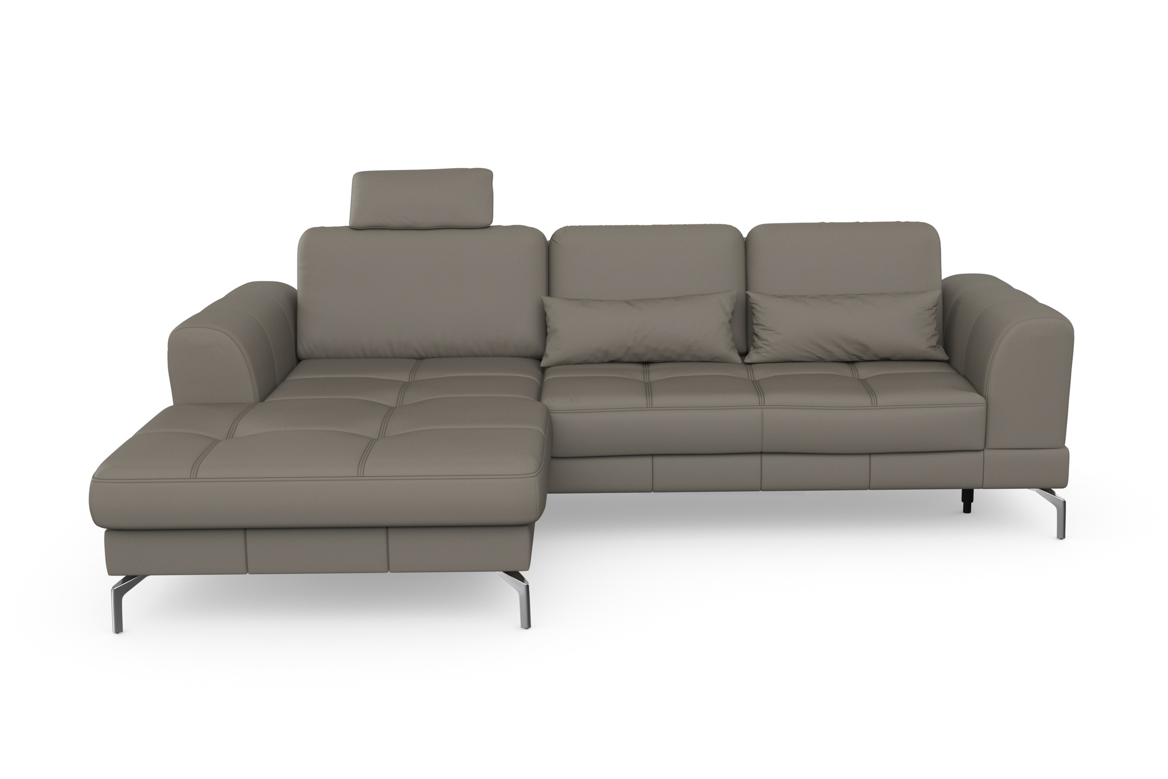 sit&more Ecksofa »Bendigo L-Form«, inklusive Sitztiefenverstellung, Bodenfreiheit 15 cm, 2 Fußfarben
