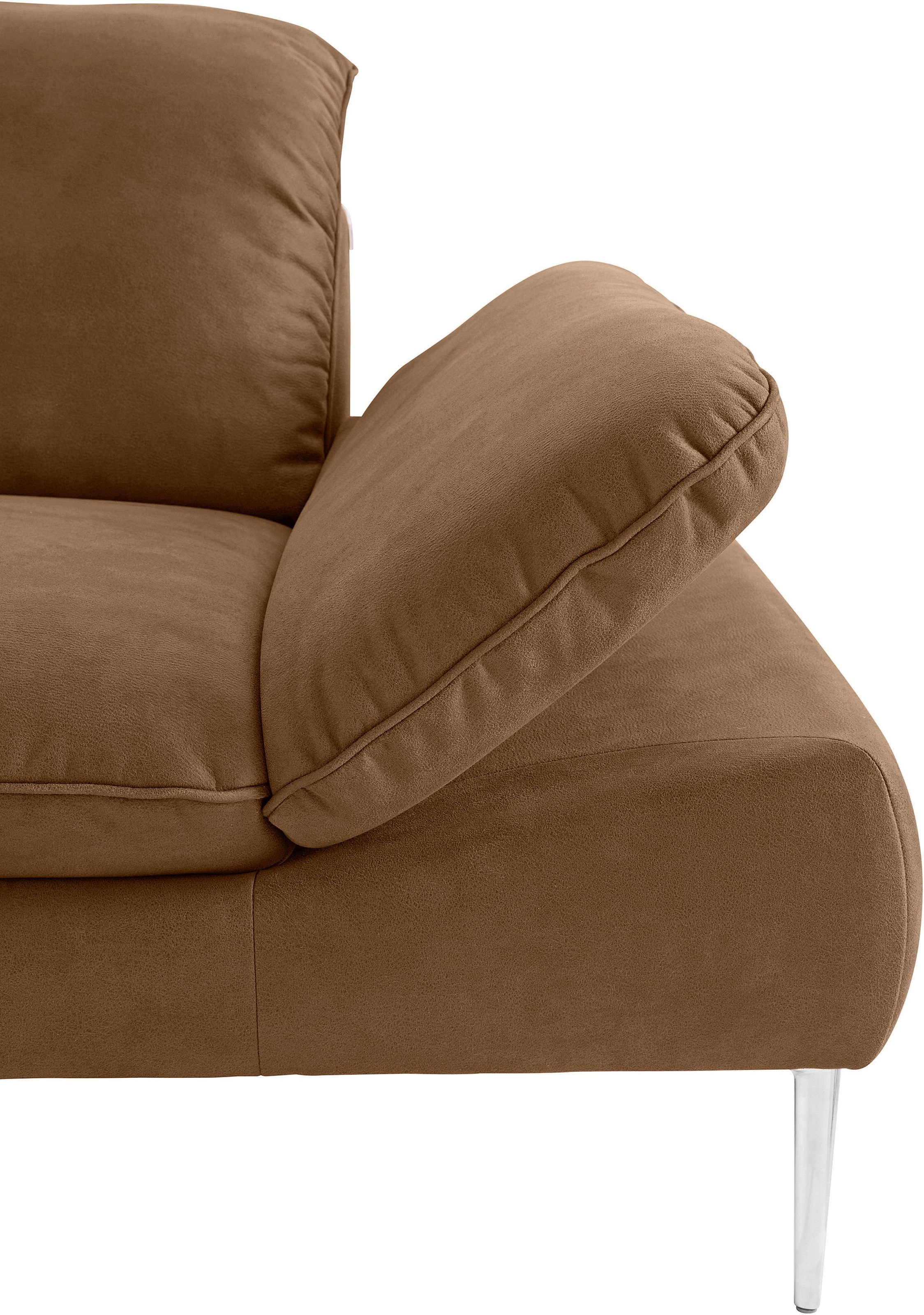 W.SCHILLIG Ecksofa »enjoy&MORE, Designsofa, elegant und bequem, L-Form«, mit Sitztiefenverstellung, Füße Chrom glänzend, Breite 310 cm