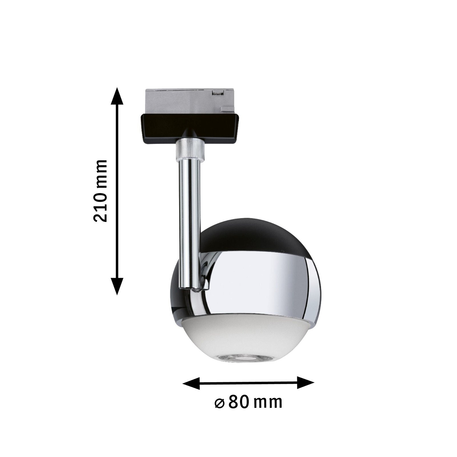 Paulmann Schienensystem-Leuchten »URail Schienenspot Capsule II 439lm 6,3W 2700K 230V Chrom matt, 6W«, dimmbar, Einzelspot