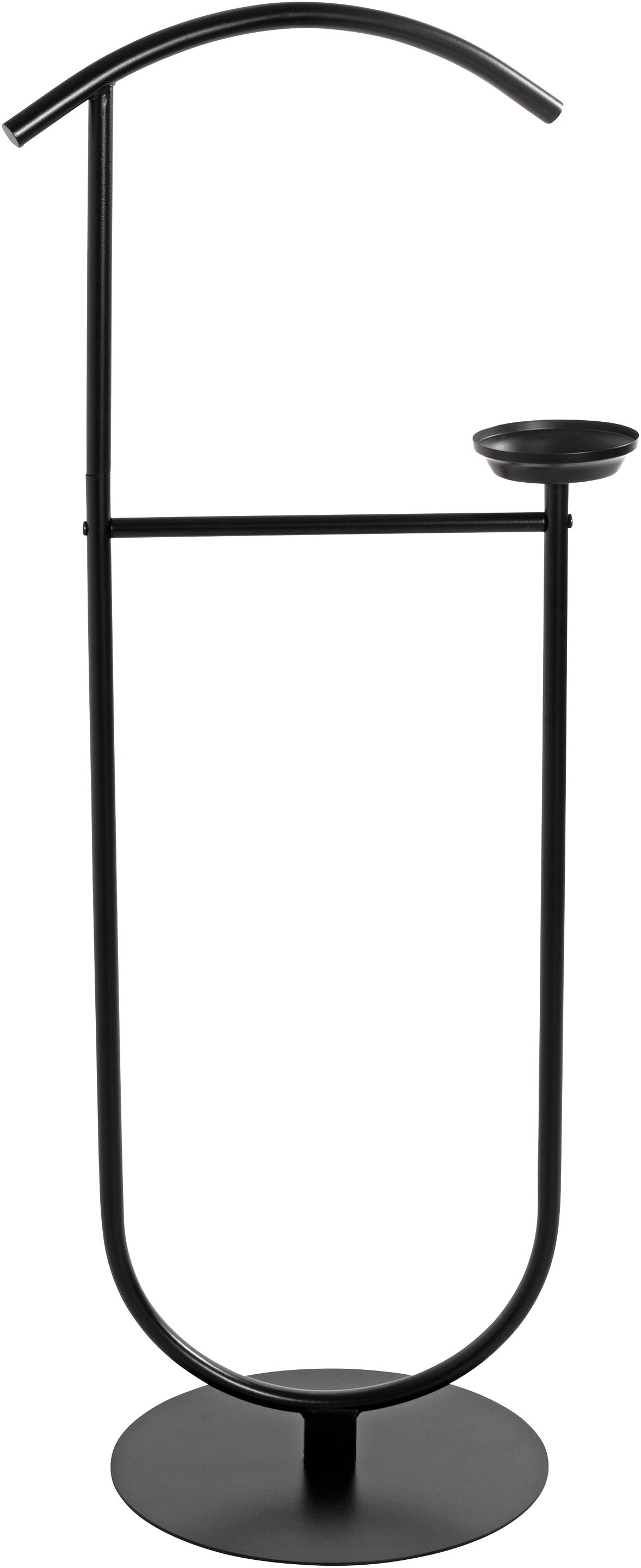 HAKU Herrendiener »Anzugständer, Dressboy, Kleiderboy, Kleiderbutler, Stiller Diener« freiform - aus Metall schwarz -B/T/H 45/34/116 cm