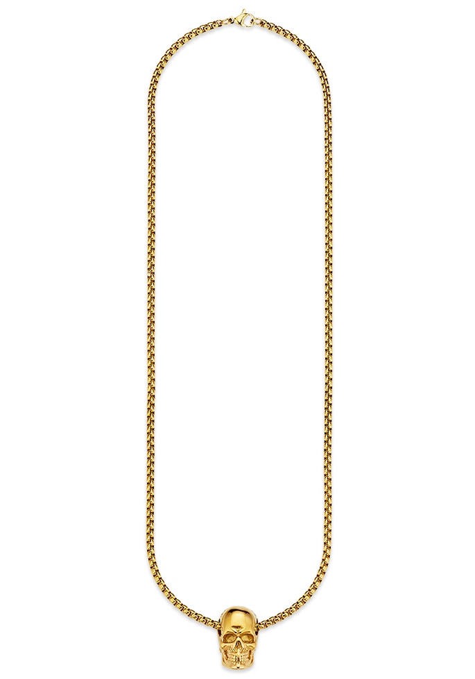 Bruno Banani Kette mit Anhänger »Schmuck Geschenk Halskette Scull Totenkopf, Venezianerkette«