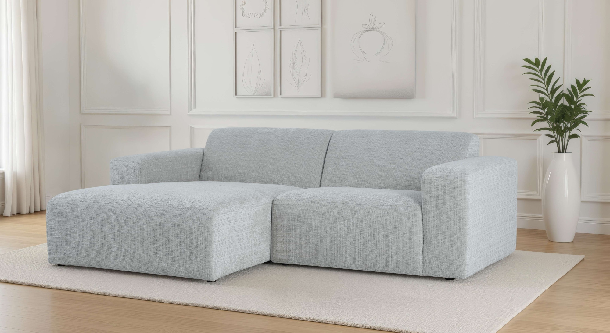 OTTO home Ecksofa »Koa, 228 cm, L-Form, Modulsofa in Cord, Chenille, Strukt günstig online kaufen