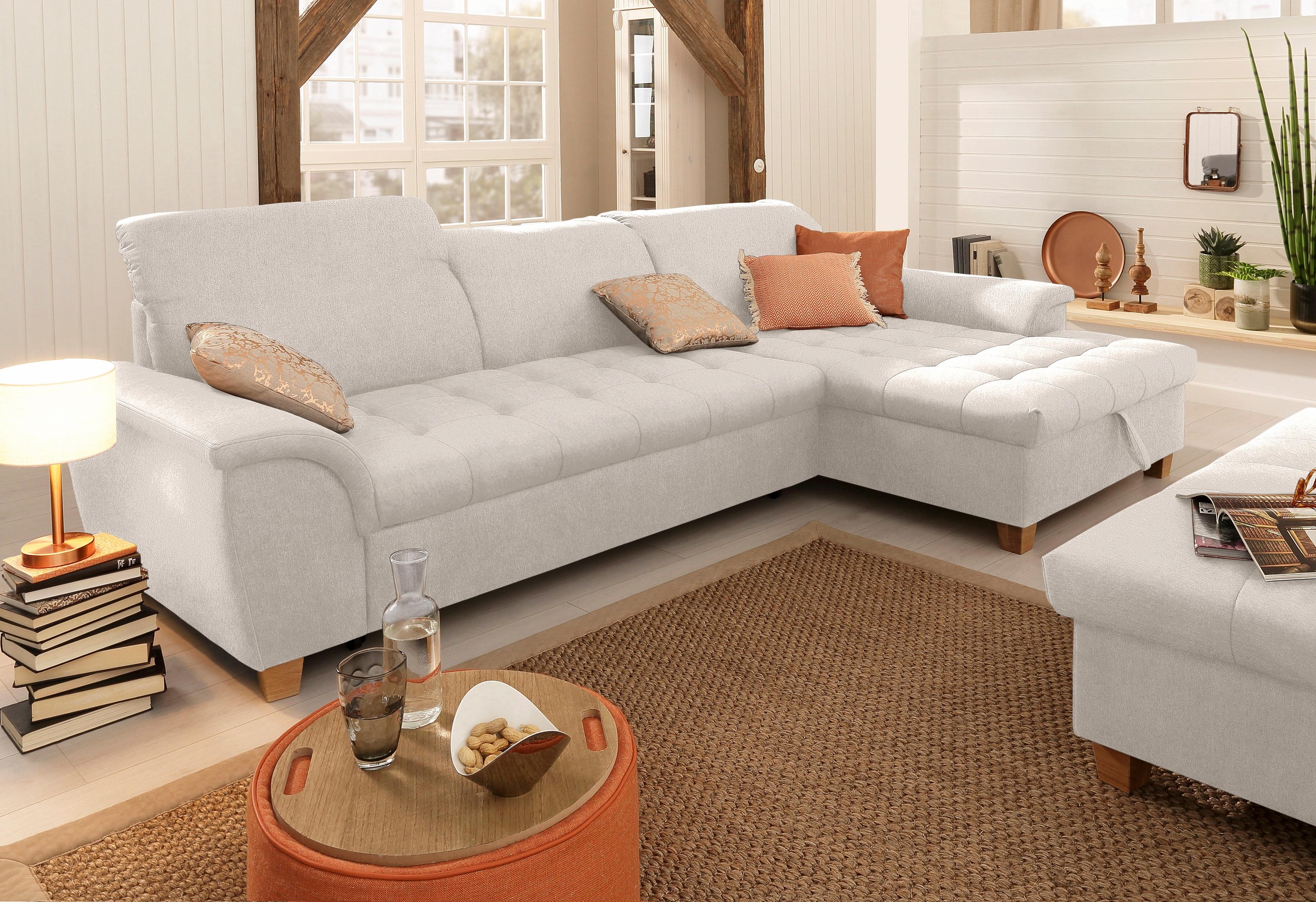 Home affaire Ecksofa »Lyla fester Sitzkomfort, bequeme Armlehnen, Breite 27 günstig online kaufen