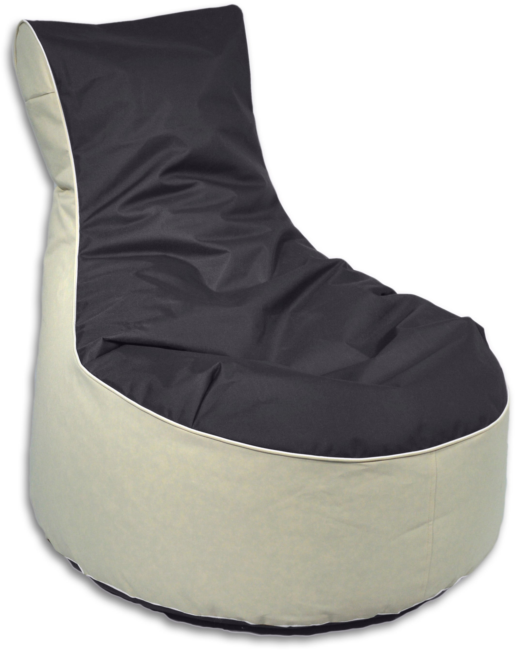 KINZLER Sitzsack »BICO« 1 Stk. tlg. zweifarbig, mit Rückenlehne, Outdoor geeignet, Kinderzimmer anthrazit,natur Bezug: 100% Polyester