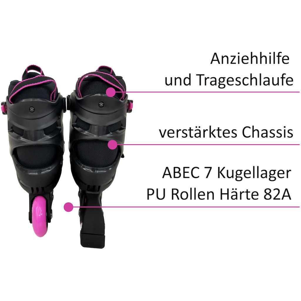 L.A. Sports Inlineskates »Inliner Skate Softboot Kinder Jugendliche Größenverstellung«