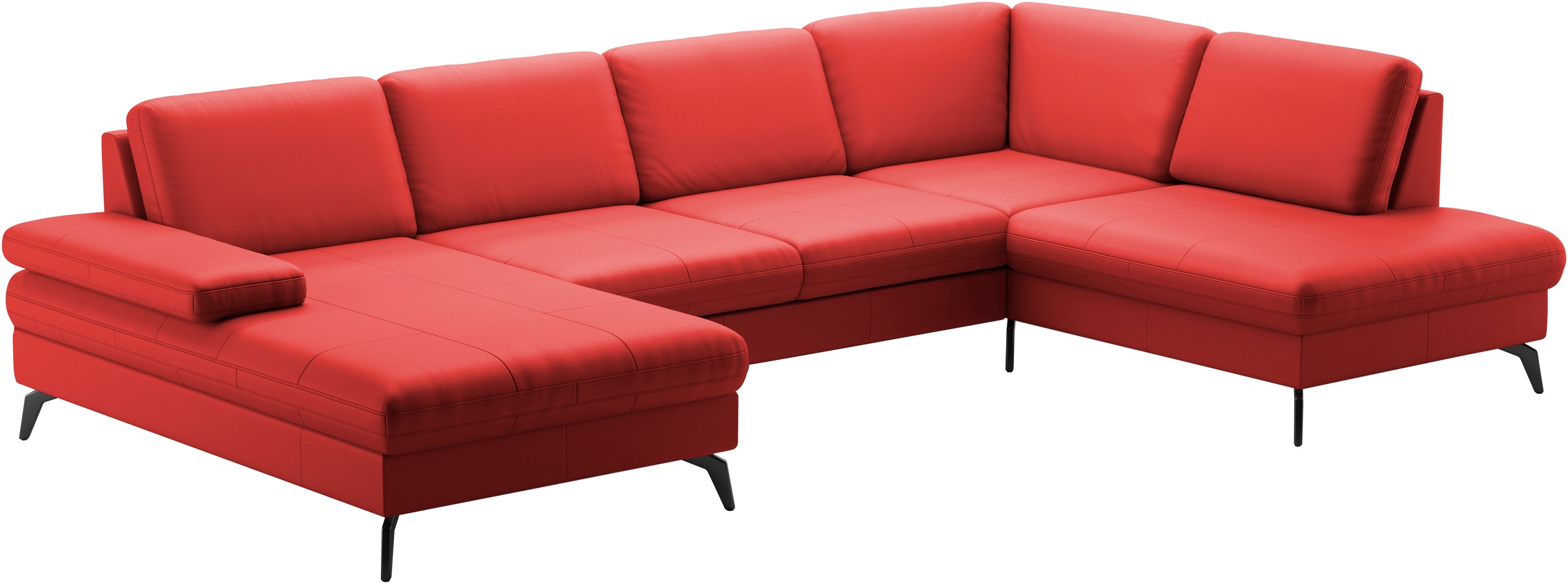 sit&more Wohnlandschaft »Morris U-Form, inkl. Sitztiefenverstellung«, wahlweise mit Armteilverstellung, Bettfunktion & Bettkasten