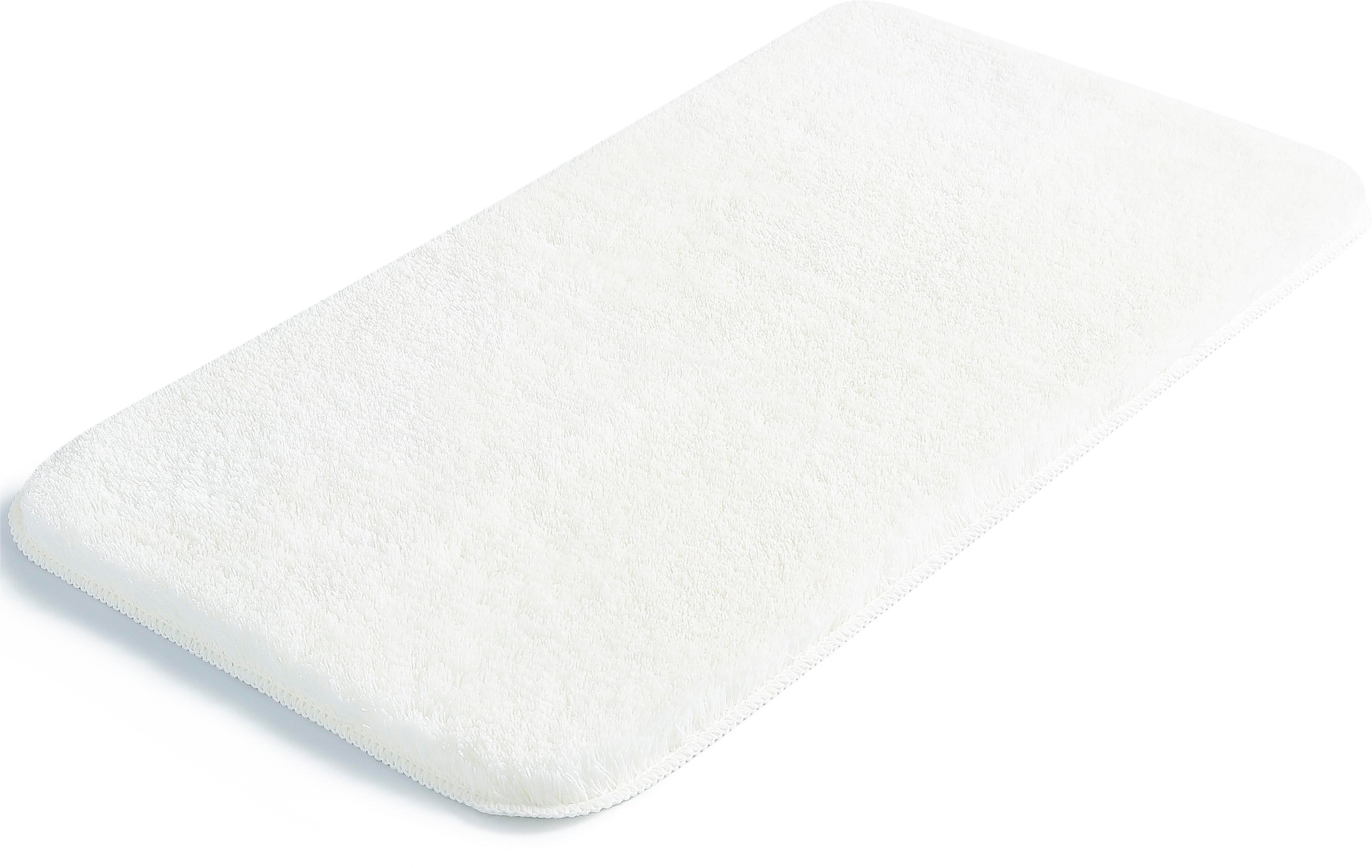 my home Badematte »Merida, Badvorleger, Badezimmer Teppich«, rutschhemmend beschichtet, fußbodenheizungsgeeignet-schnell trocknend-strapazierfähig, Badteppich, Uni Farben, rechteckig, rund & als 2-tlg. Set erhältlich