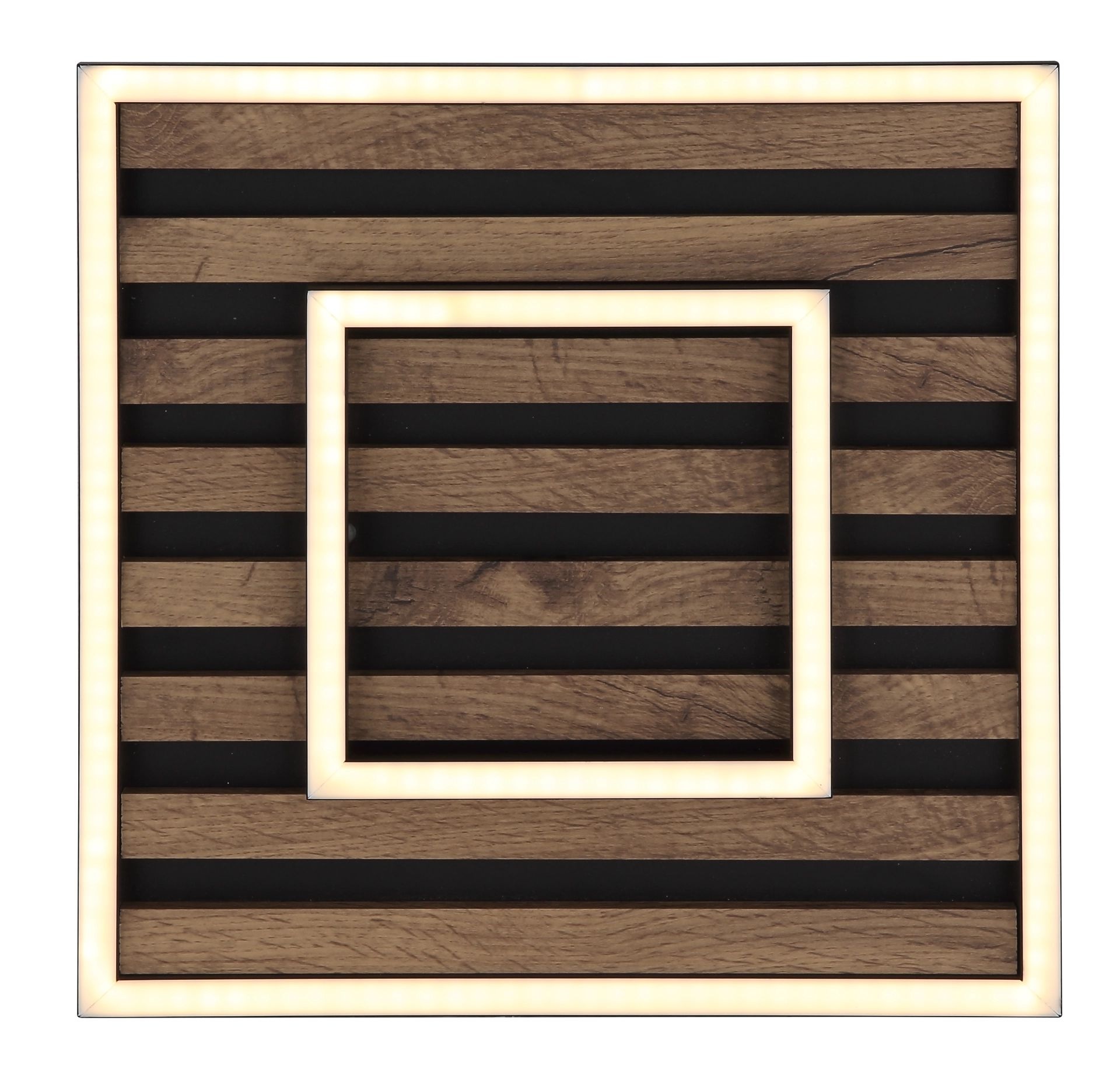 GLOBO LIGHTING LED Deckenleuchte »WOODY« LED-Modul 1 Stk. Warmweiß Deckenlampe, Wohnzimmer, Schlafzimmer, Design Lampe