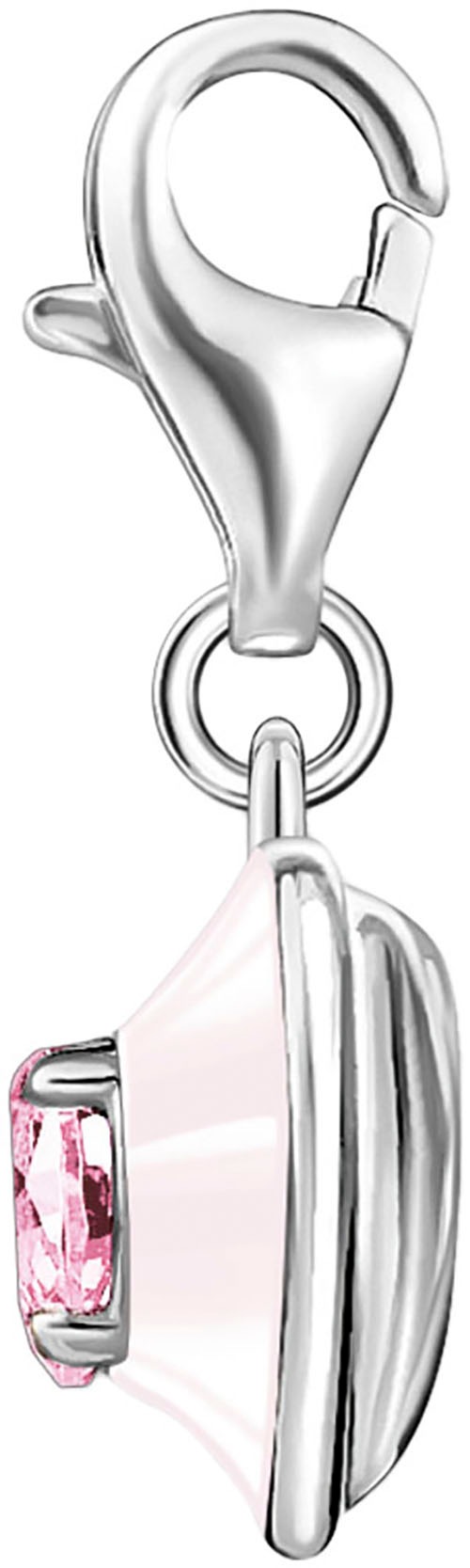THOMAS SABO Charm Herz »rosa, 1915-041-9«, mit Zirkonia (synth.)