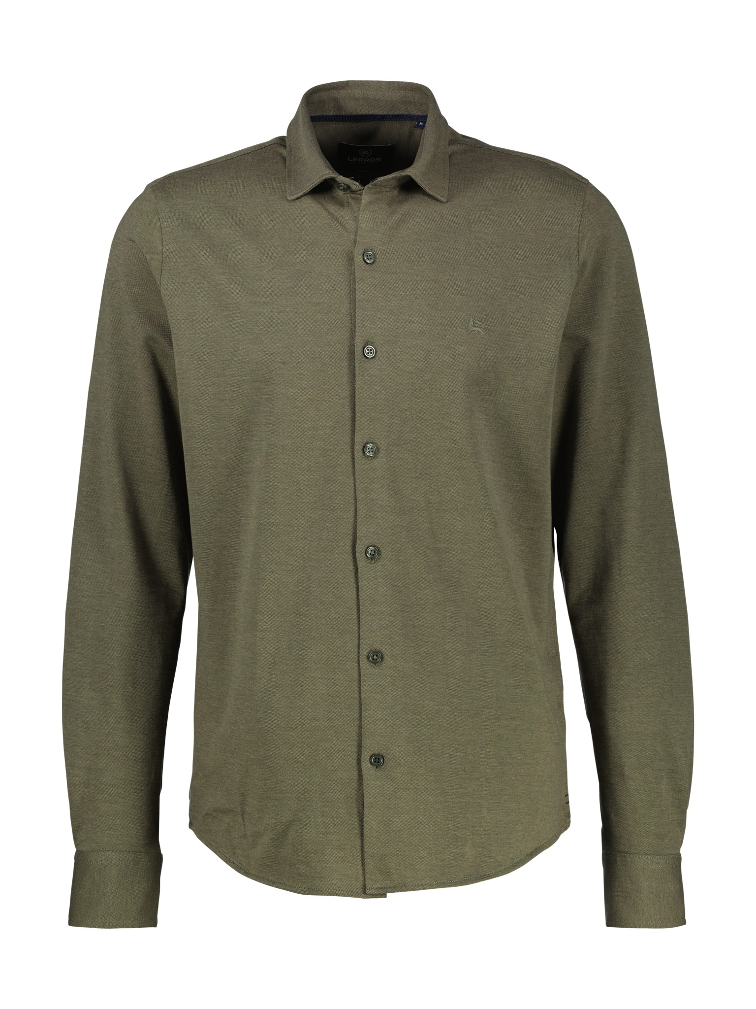 LERROS Langarmhemd mit Logo Stickerei