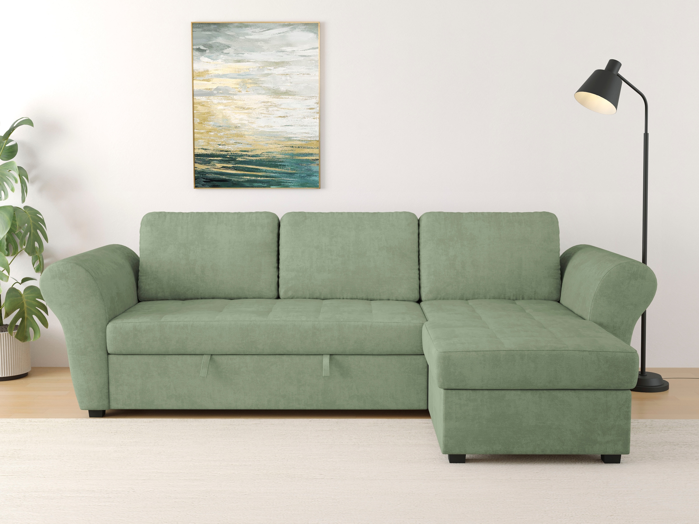 Trends by HG Ecksofa »LASSE, L-Form«, (2 St.), inkl. Schlaffunktion & Bettk günstig online kaufen