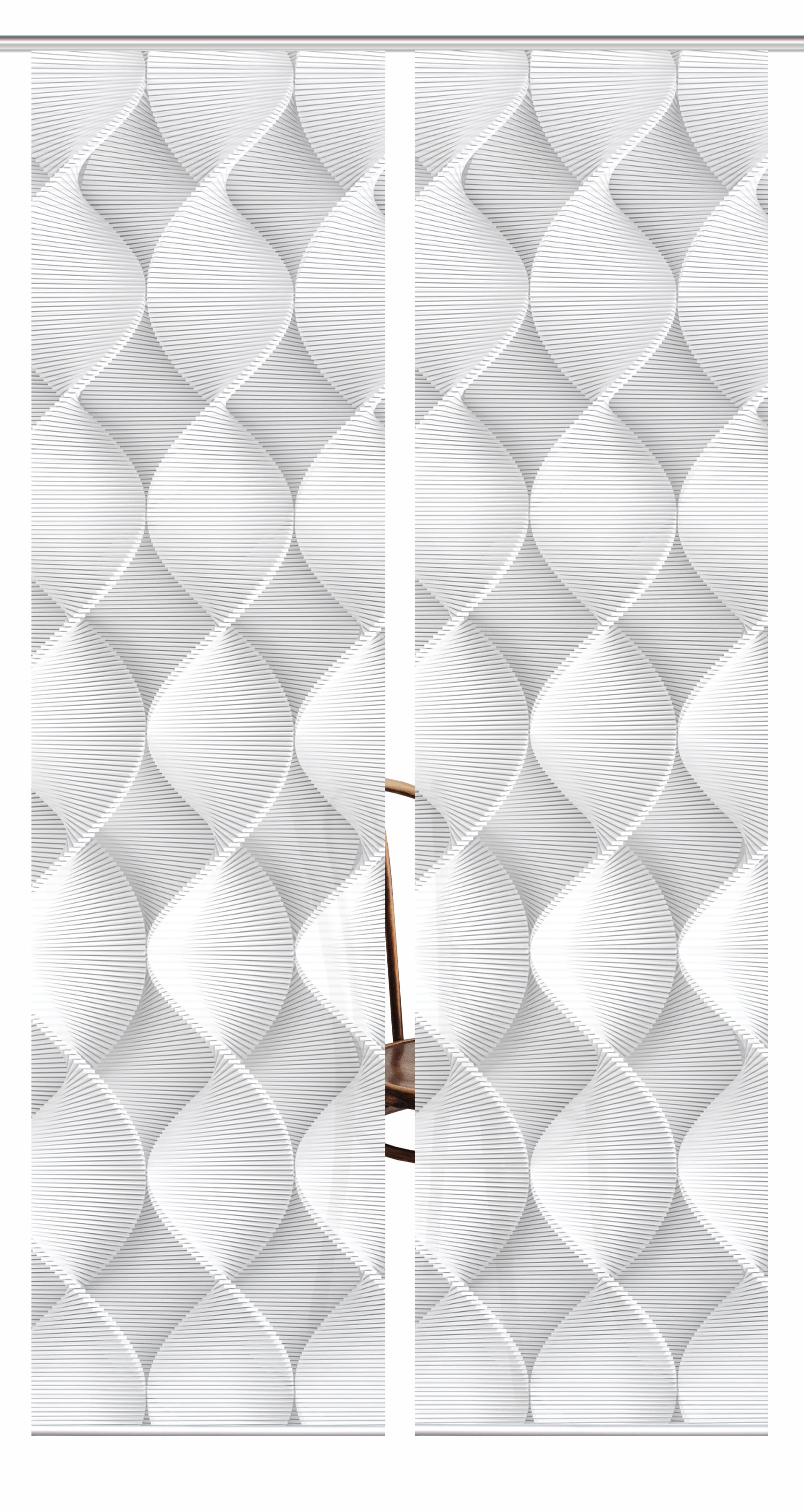 HOME in green Schiebegardine »LAMIRA« Paneelwagen 2 Stk. tlg. SET DIGITALDRUCK,BAMBUSOPTIK RECYCELT