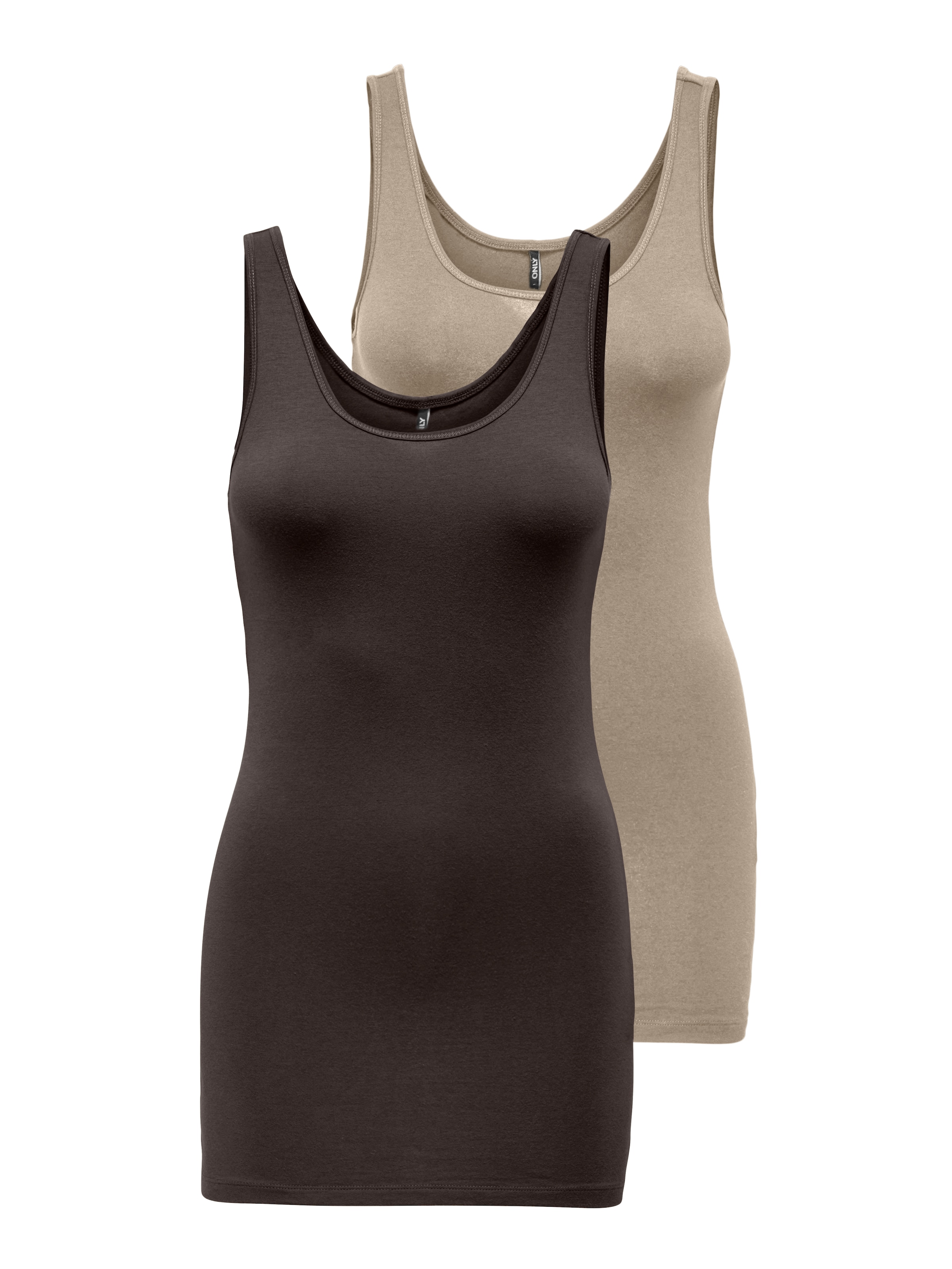 ONLY Tanktop »ONLLIVE LOVE NEW LONG TT 2PACK NOOS«, (Packung, 2 tlg., 2er-Pack)