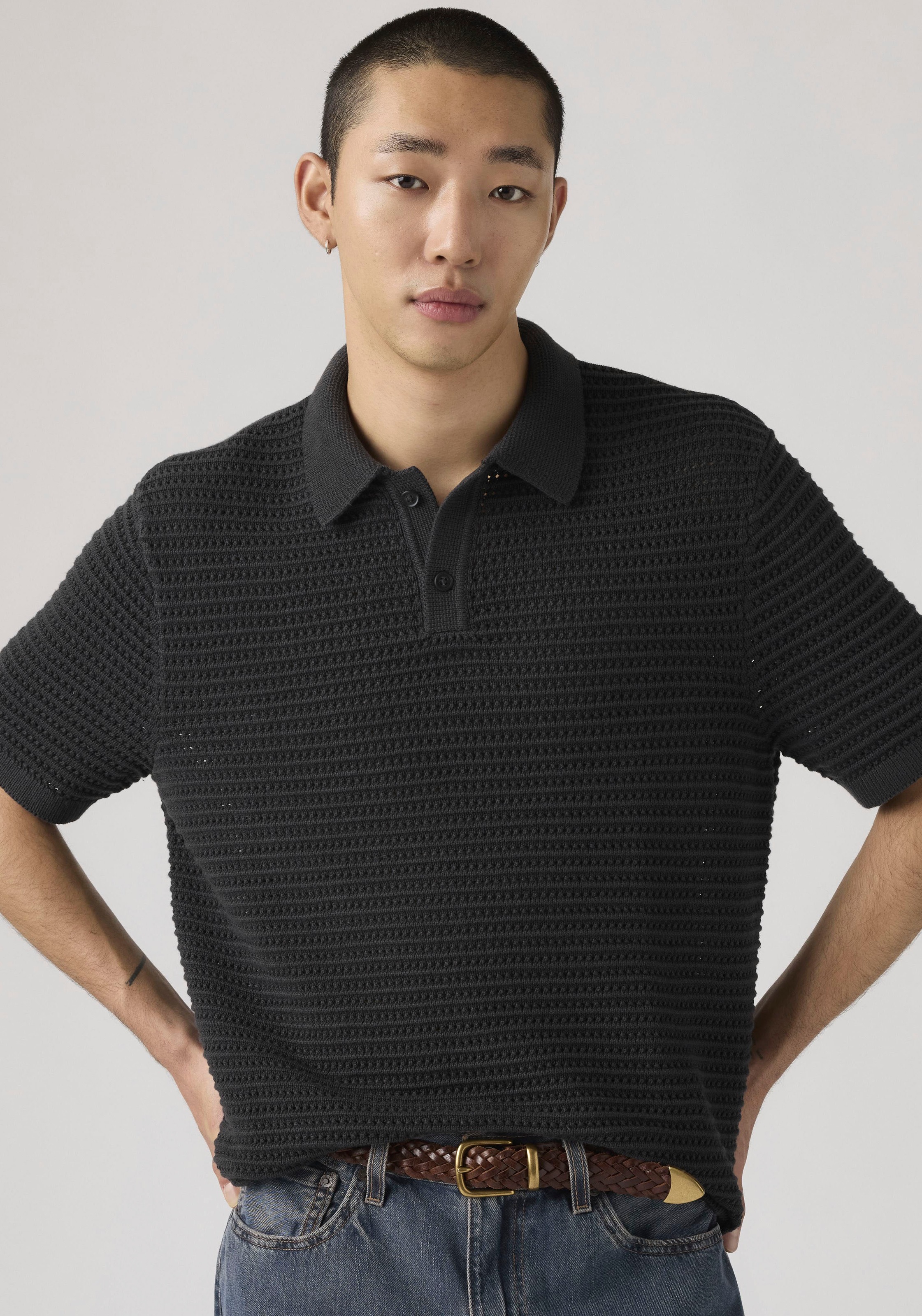 Levi's® Polokragenpullover »LAGUNA SWEATER POLO« mit Strickmuster