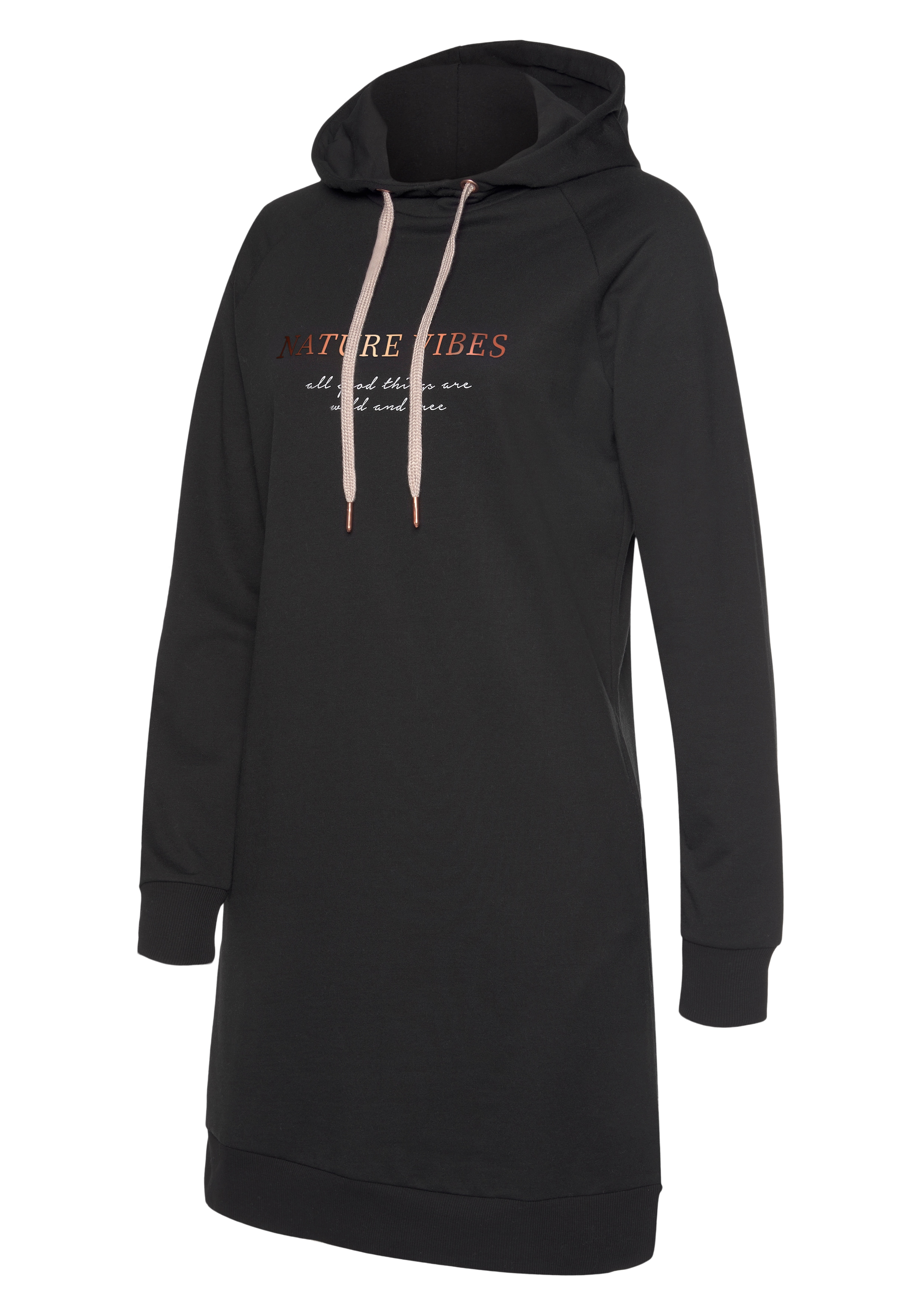 LASCANA Sweatkleid, mit Kapuze und seitlichen Eingrifftaschen, Loungewear