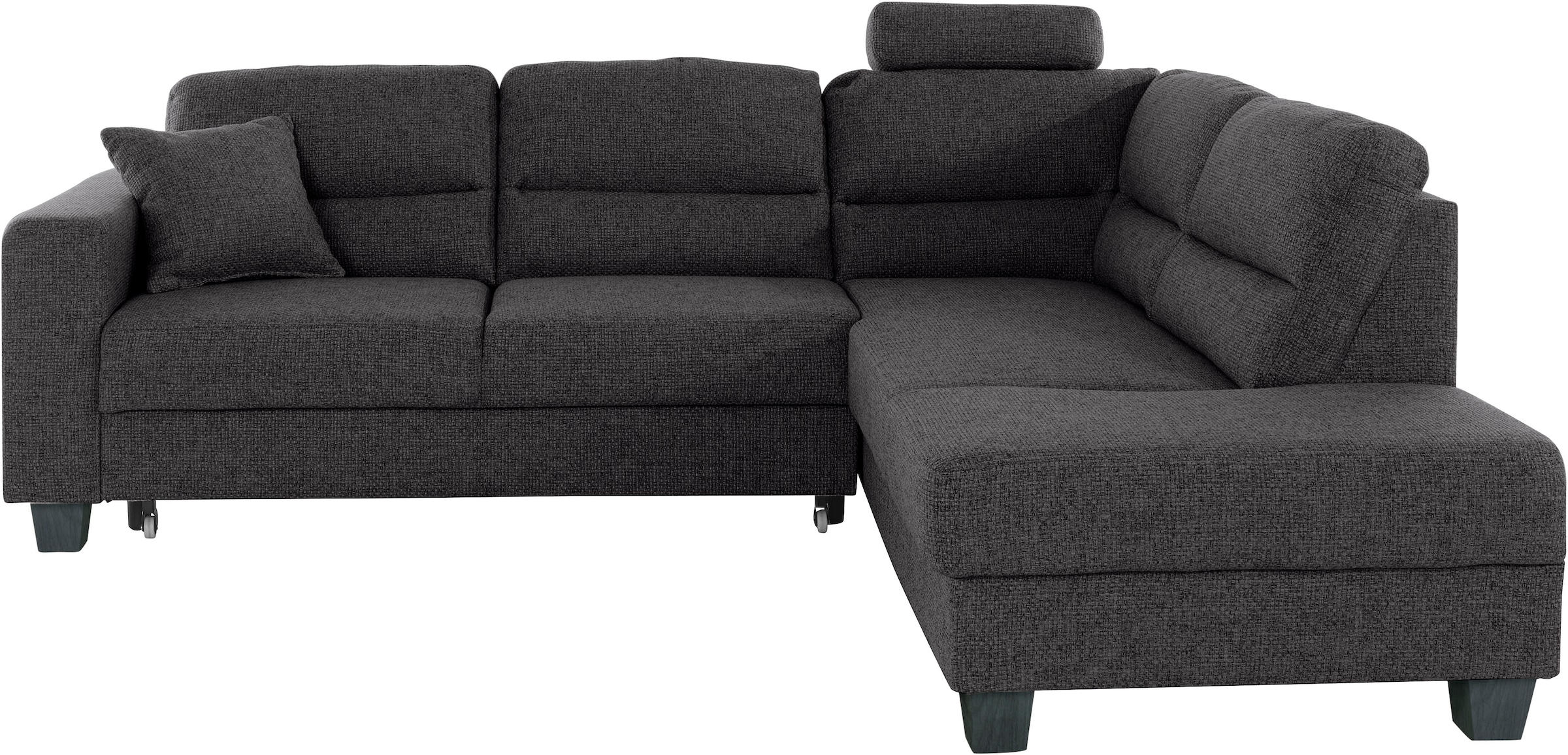 TRENDMANUFAKTUR Ecksofa »Chamber, zeitlos & elegant, bequem, L-Form«, inklusive einer Kopfstütze, wahlweise mit Schlaffunktion