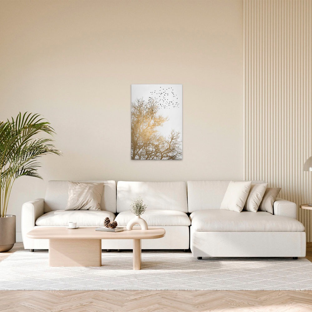 A.S. Création Leinwandbild »Golden Skies - Wandbild Creme Gold Keilrahmen K günstig online kaufen