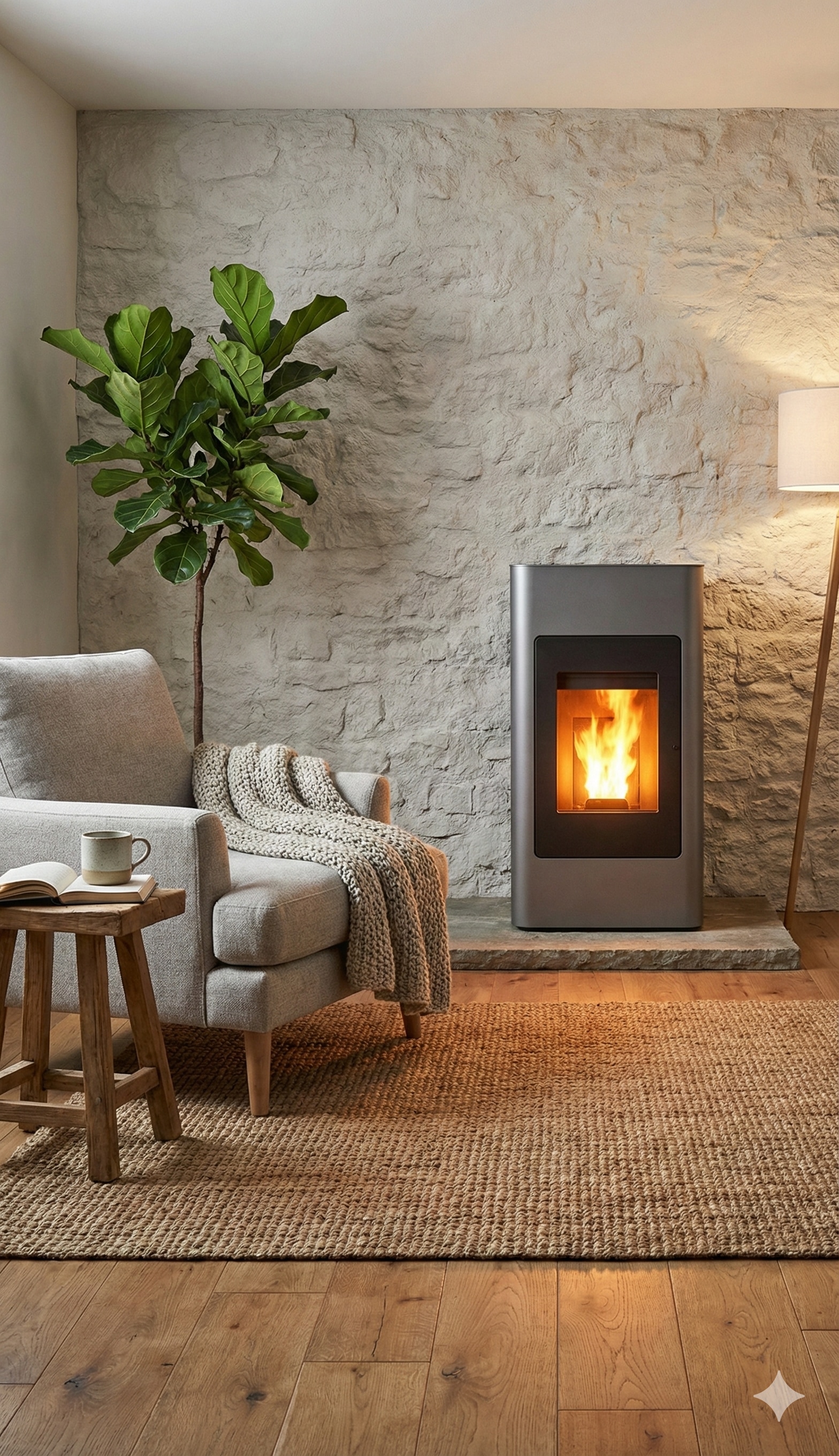 Haas + Sohn Pelletofen »HSP 2.cube, anthrazit/tief-schwarz«