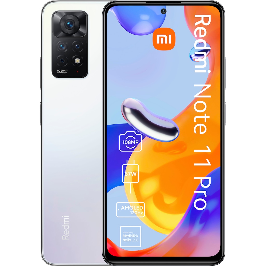 Xiaomi Smartphone »Redmi Note 11 Pro«, polar white, 16,94 cm/6,67 Zoll, 64 GB Speicherplatz, 108 MP Kamera