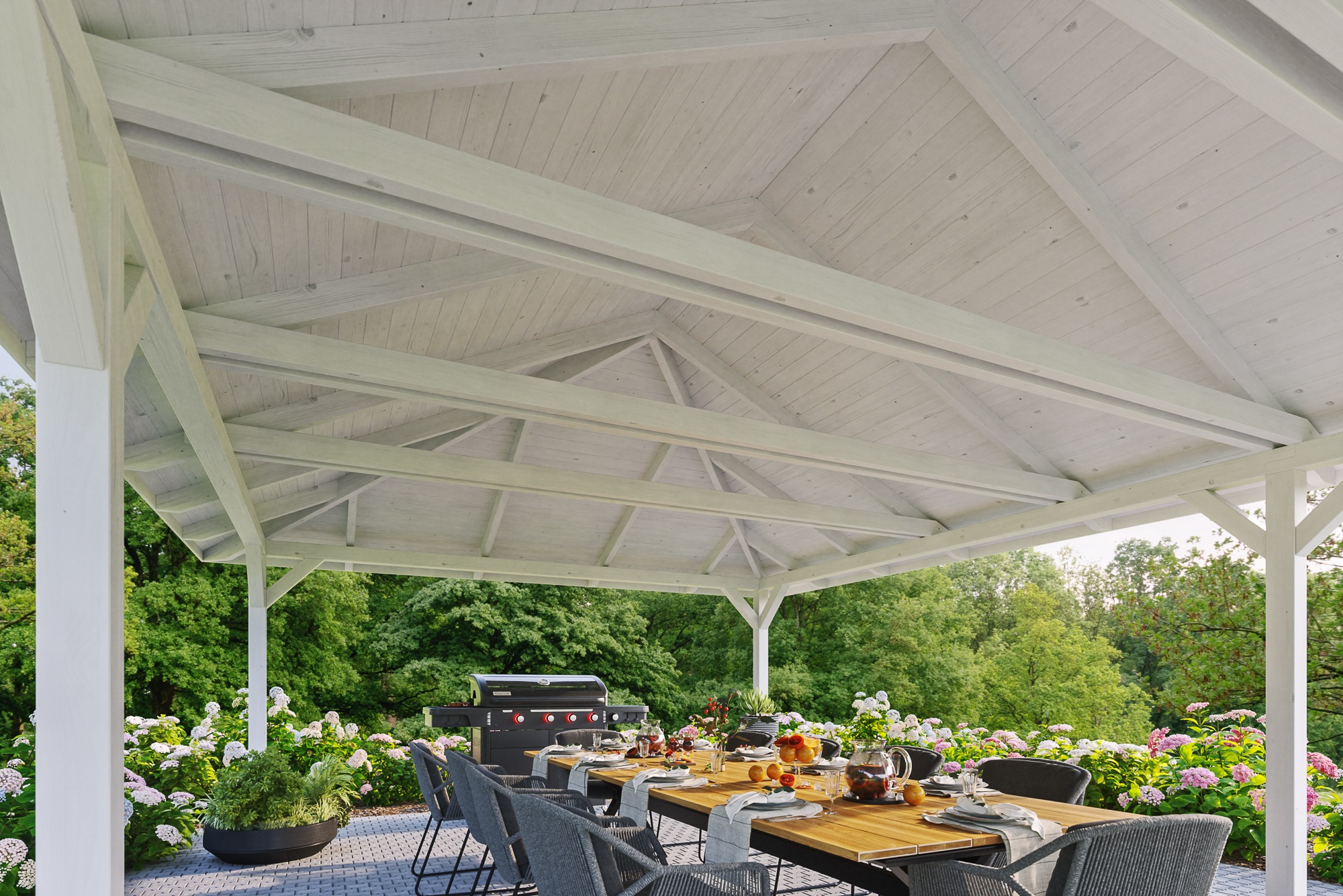 Skanholz Holzpavillon »Orleans 1«, Leimholz, 294 x 576 cm