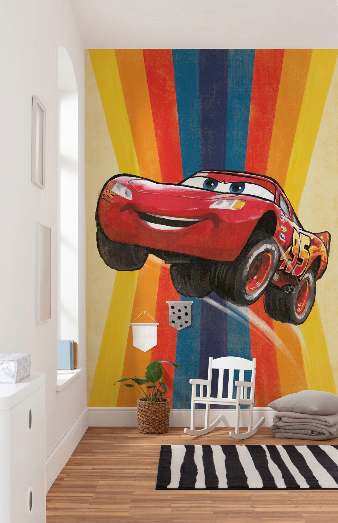 Disney Fototapete Cars Rot Gelb und Blau 200 x 280 cm 612086 günstig online kaufen