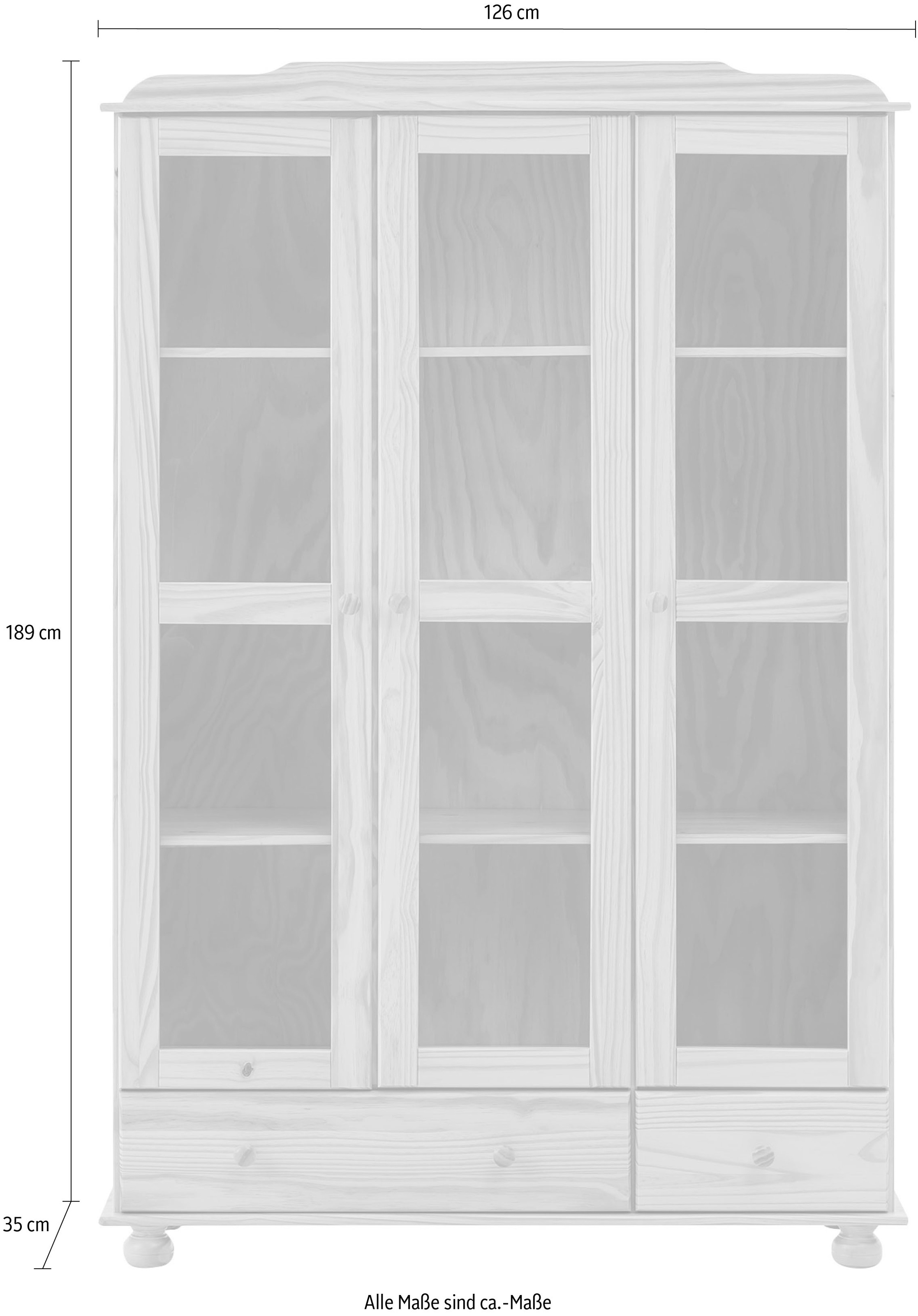 Home affaire Vitrine »Chur«, Gefertigt aus massivem Kieferholz
